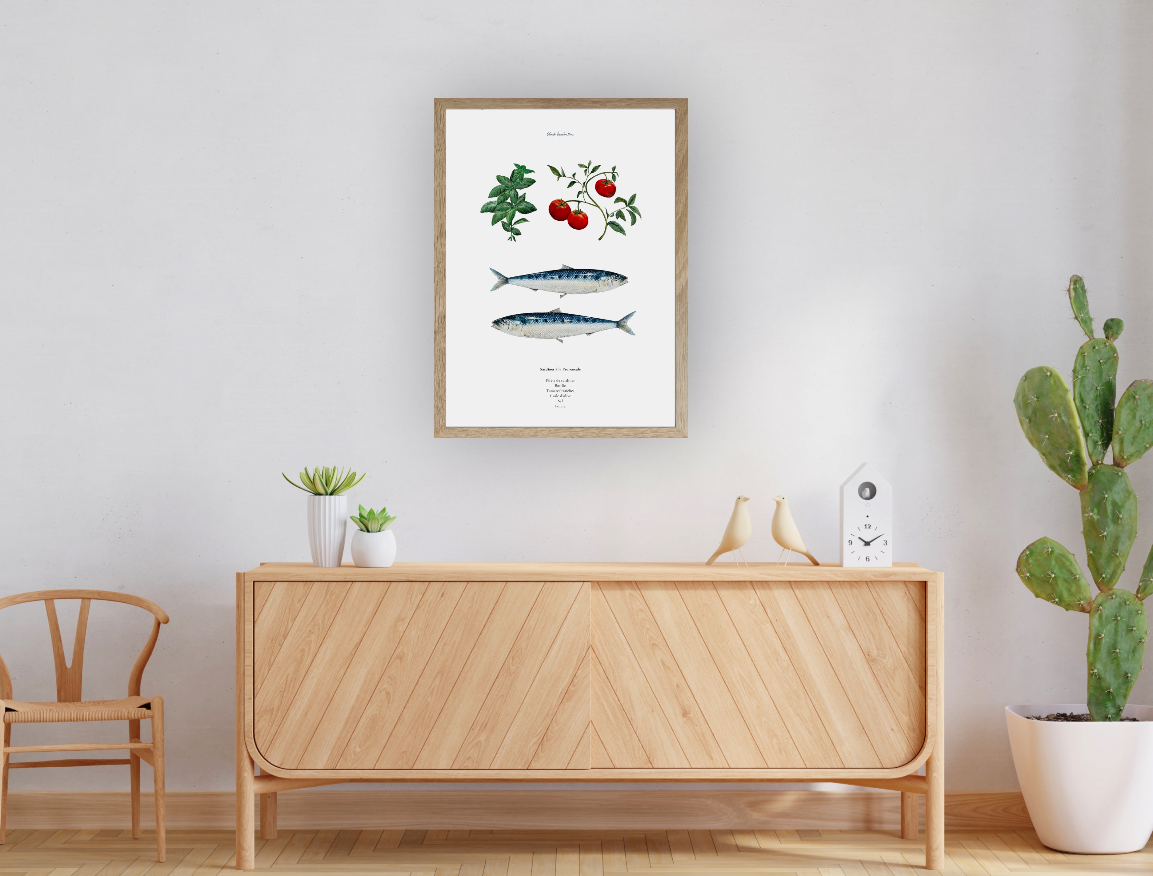 Affiche : La recette des Sardines à la Provencale