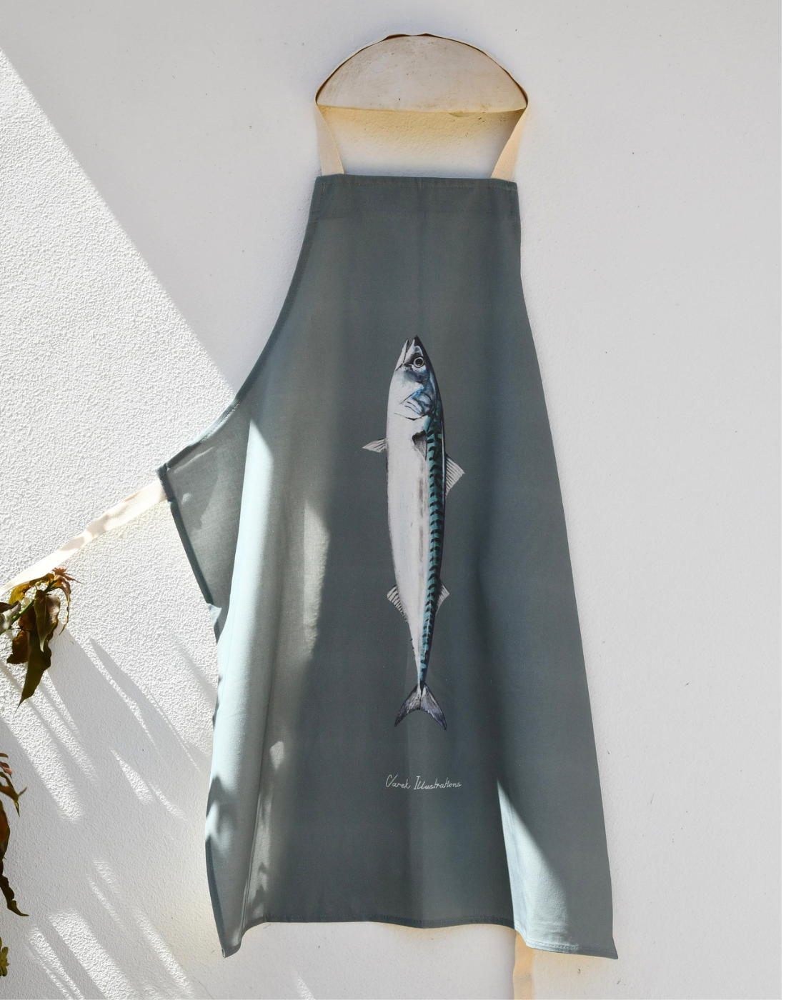 Celadon Blue Apron 100% cotton: The Mackerel