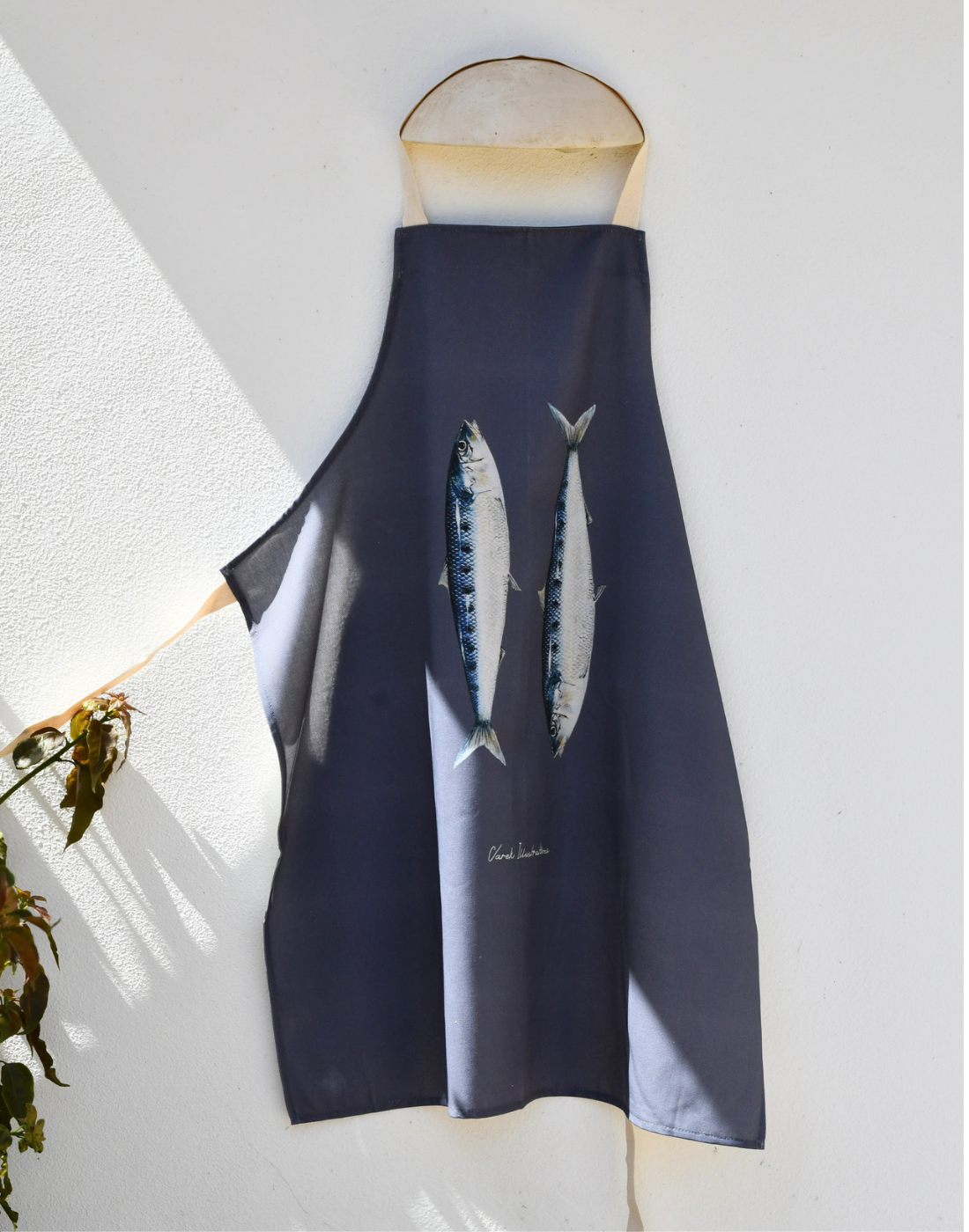 Prague Gray Apron 100% cotton: Les Sardines