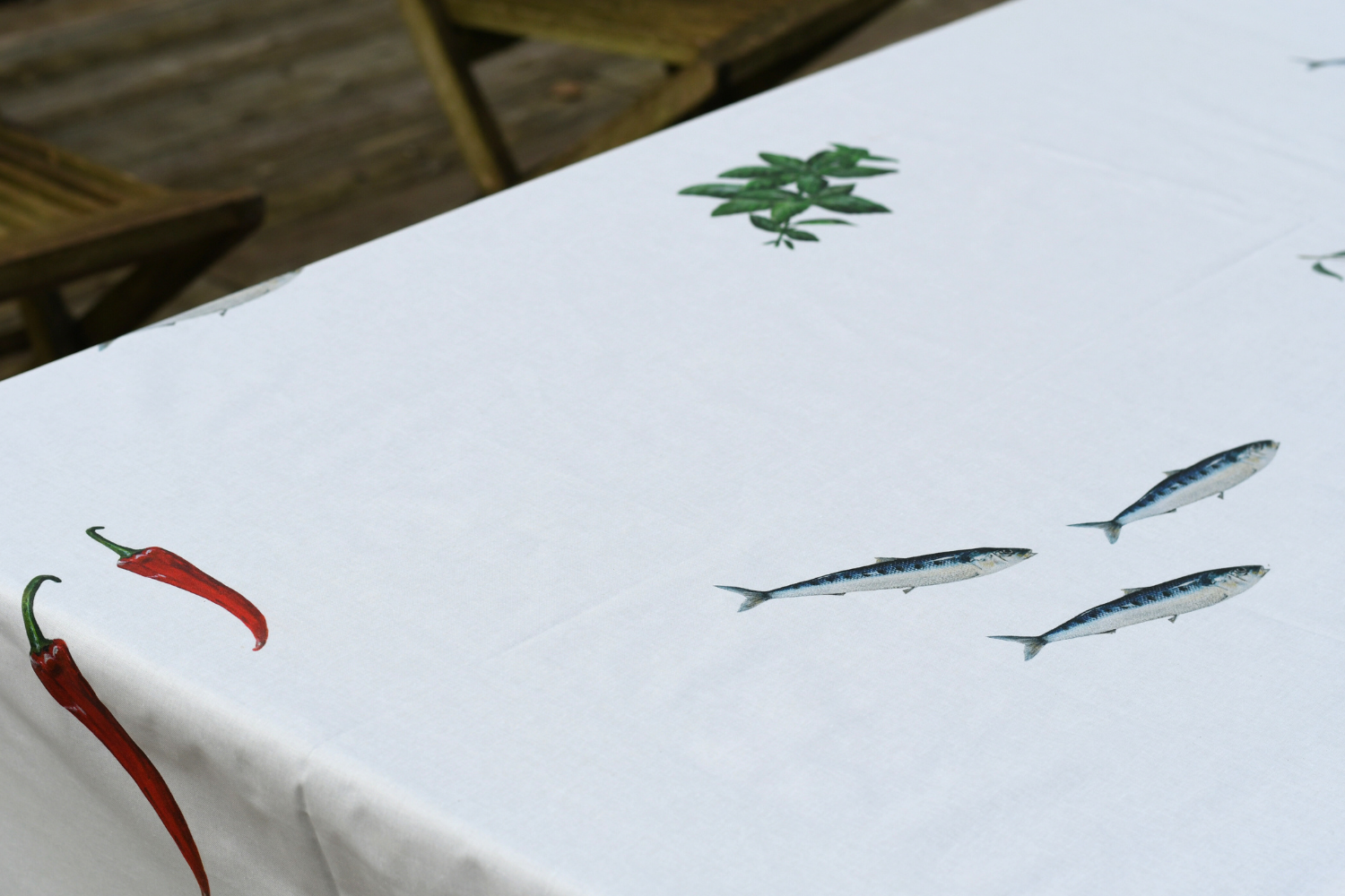 Nappe enduite en coton rectangulaire 250 x 160 cm