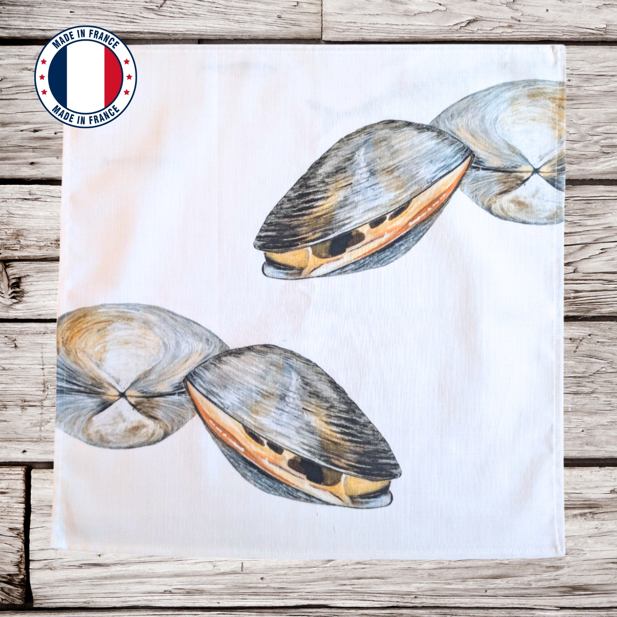 Serviette de table en coton : Palourde