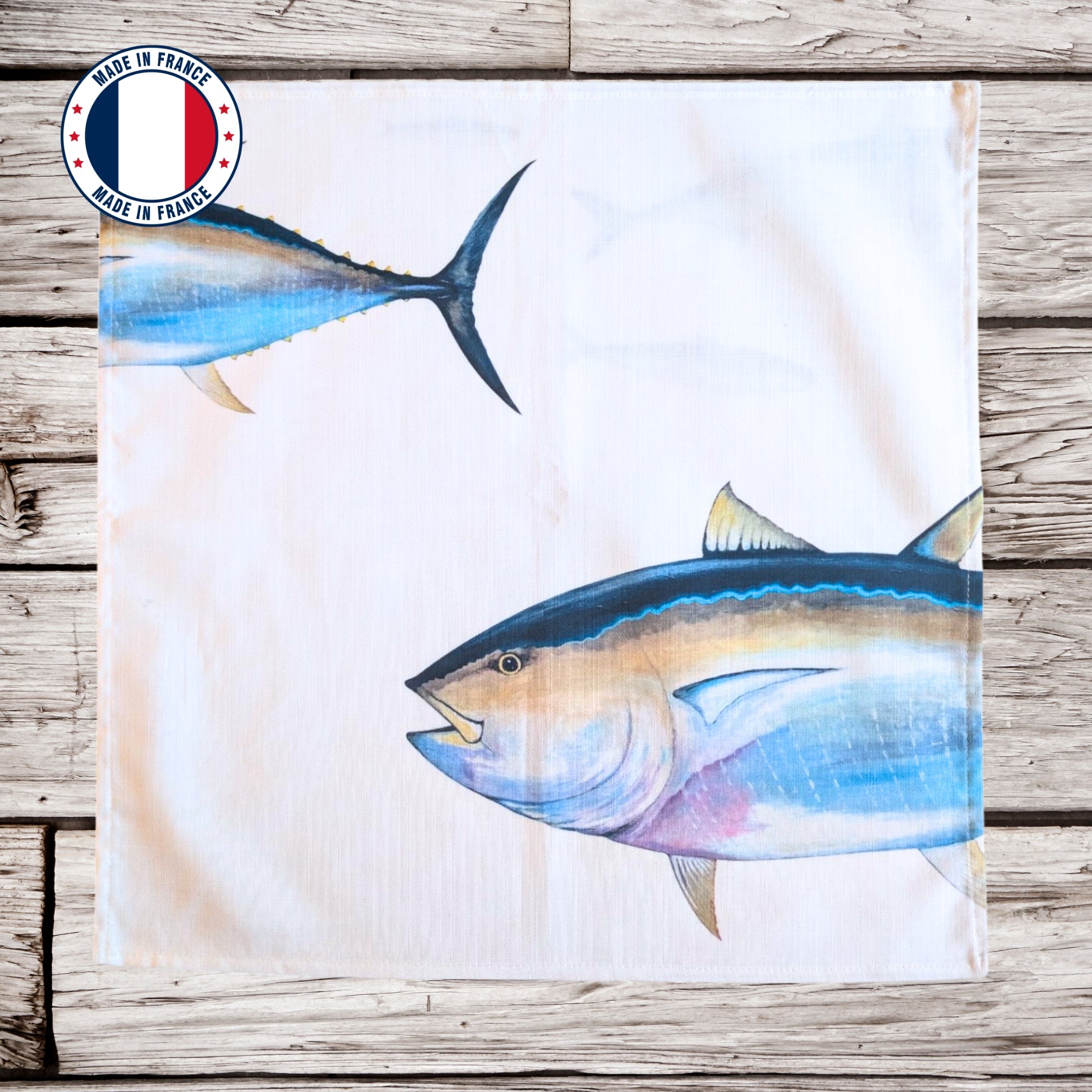 Serviette de table en coton : Thon Rouge