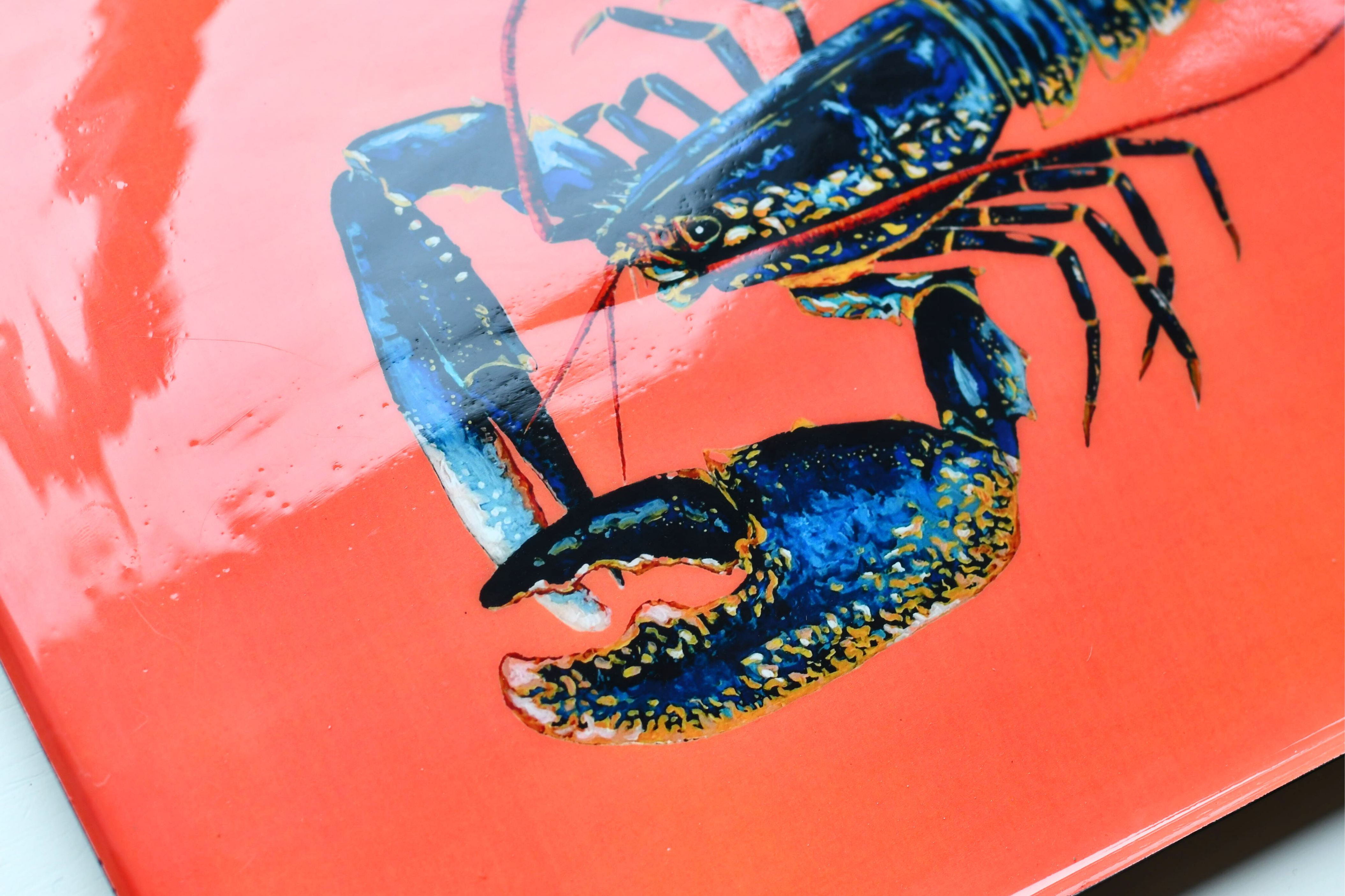 Plateau en aluminium émaillé 45 x 30 cm : Le Homard