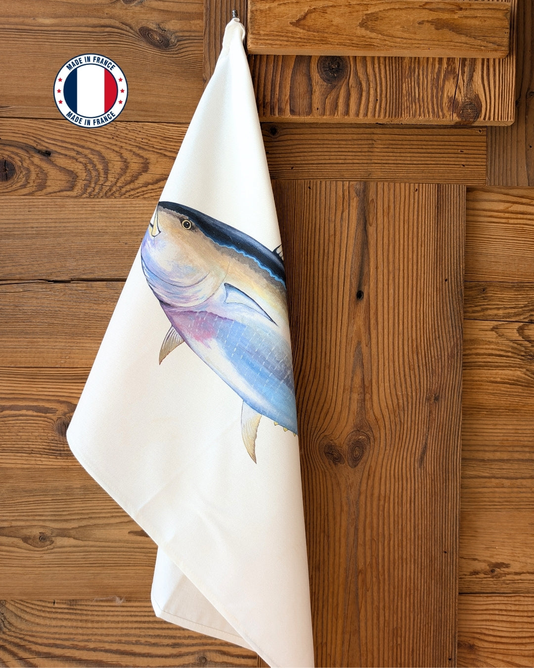 100% cotton tea towel: Red Tuna