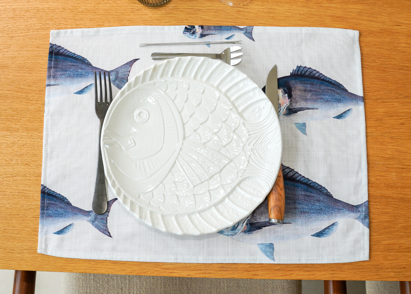 Set de table en coton enduit : Dorade