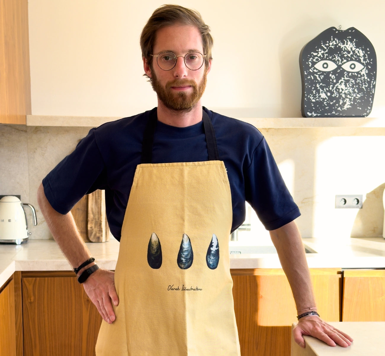 Curry apron 100% cotton: Les Moules