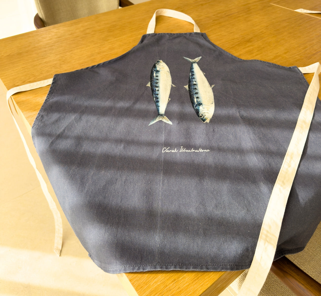 Prague Gray Apron 100% cotton: Les Sardines