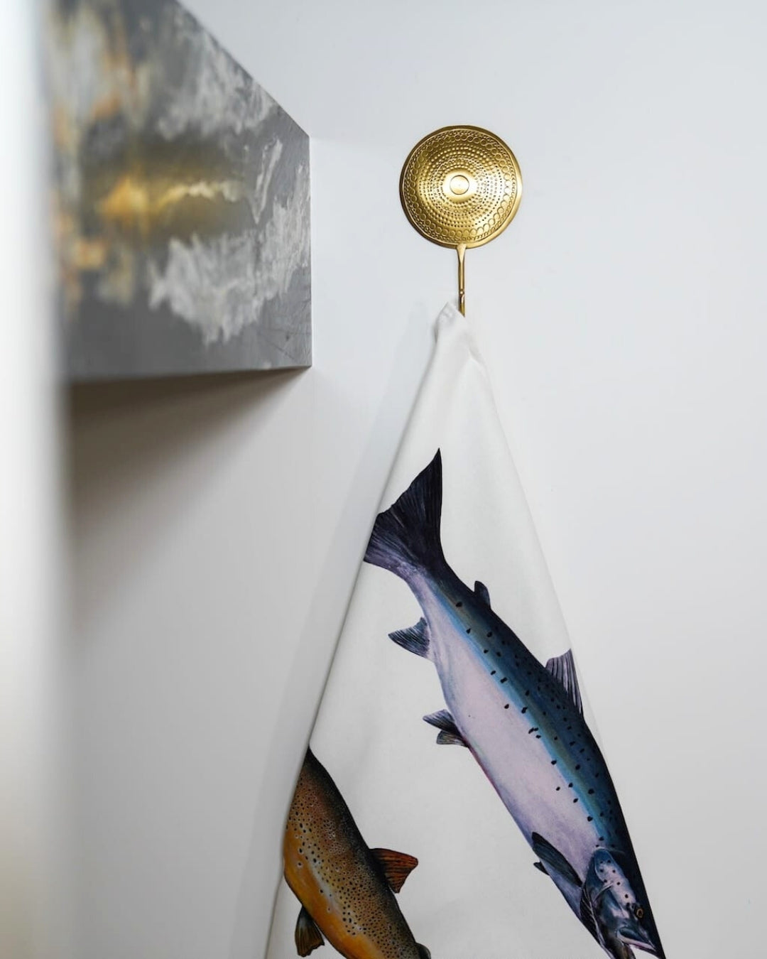 100% cotton tea towel: Salmonidae