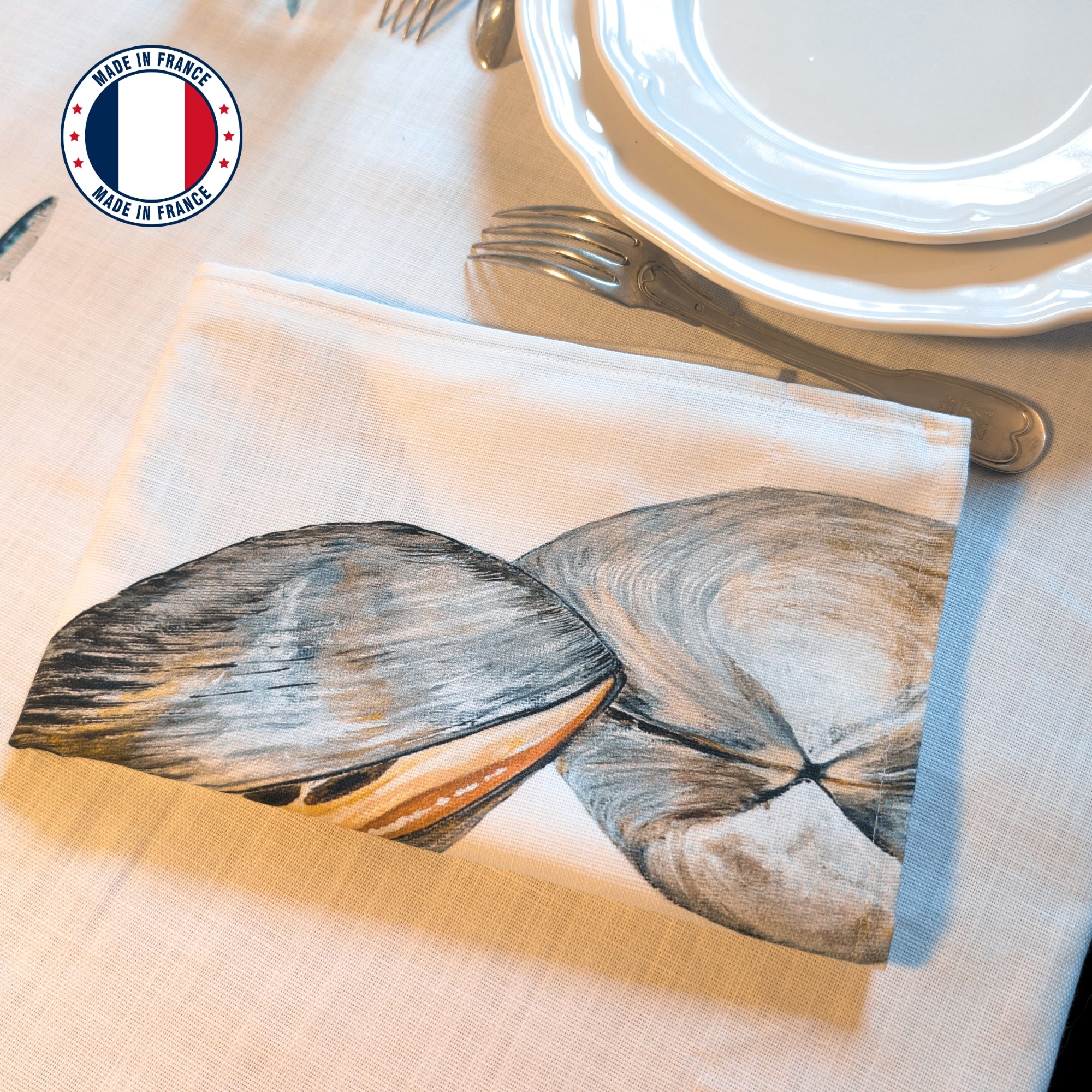 Serviette de table en coton : Palourde