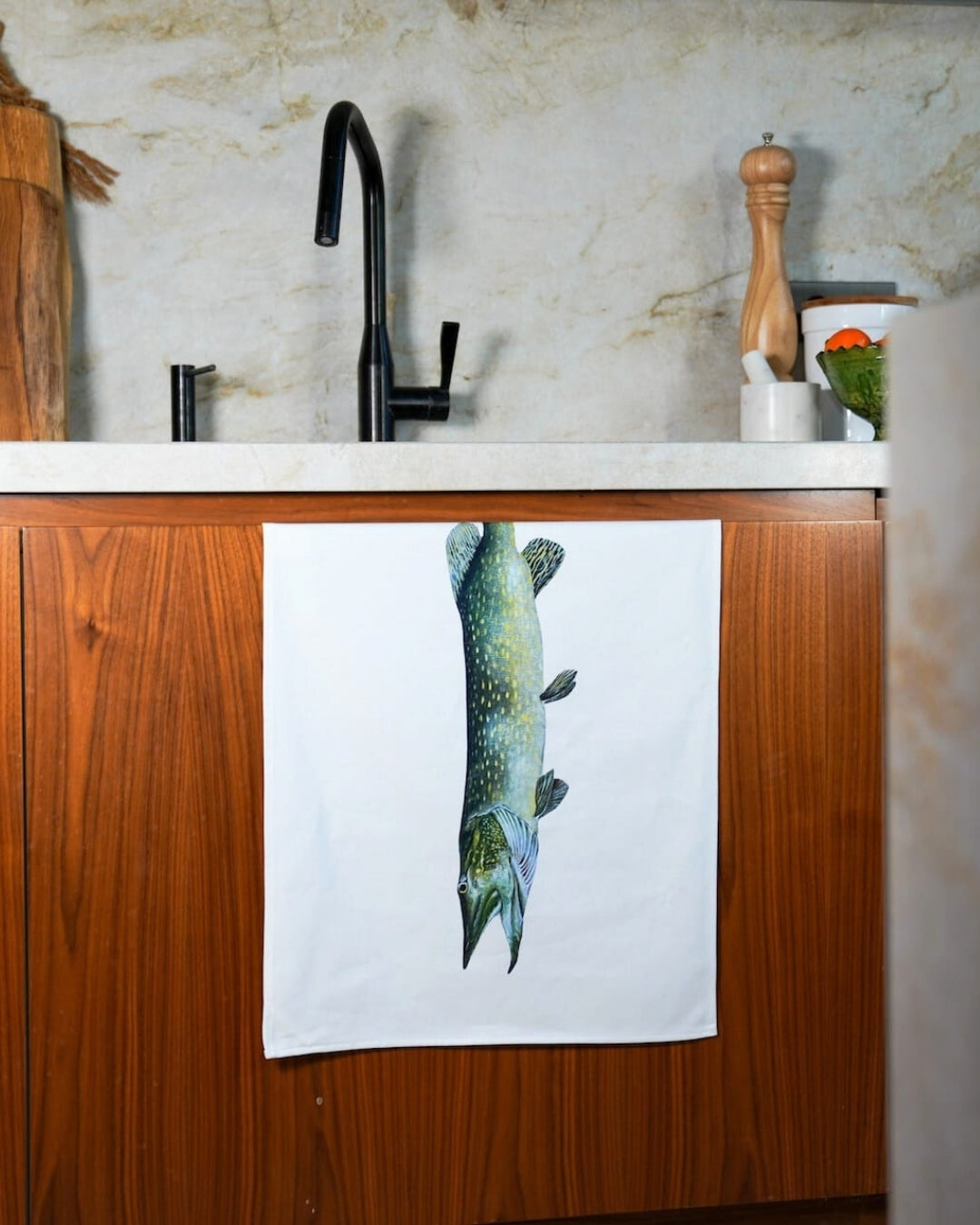 100% cotton tea towel: Le Brochet