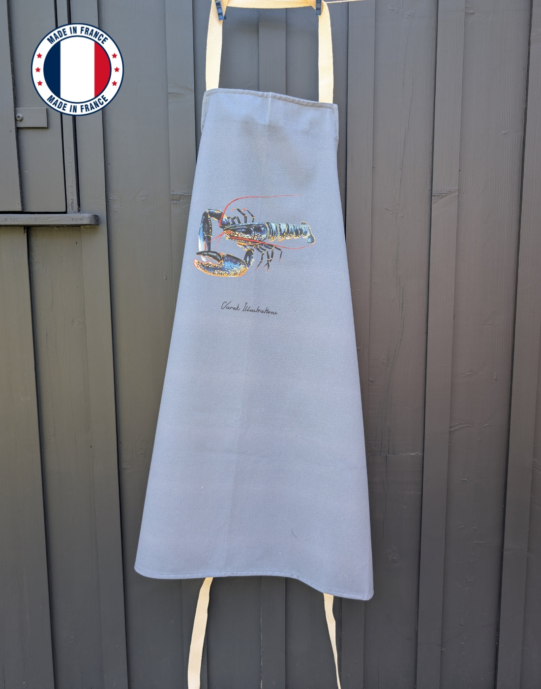 Tablier Bleu Profond 100% coton : Le Homard