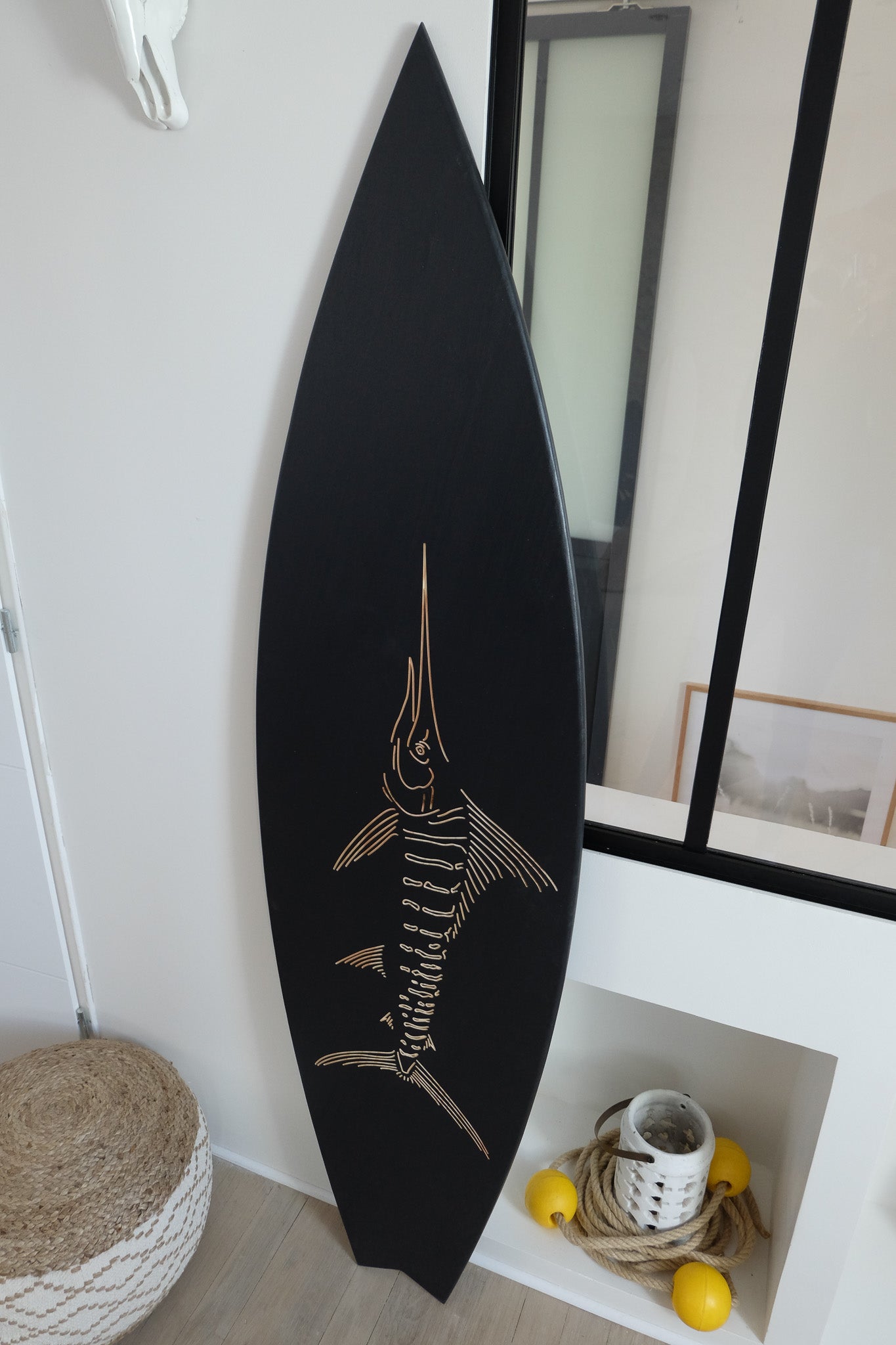 Planche de surf déco en bois : Le Marlin