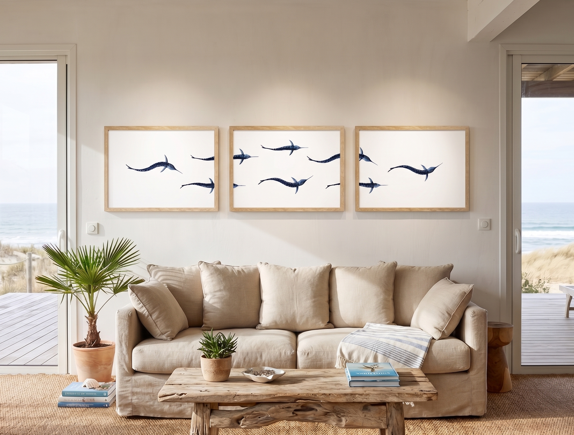 Triptyque : Les marlins vus du ciel