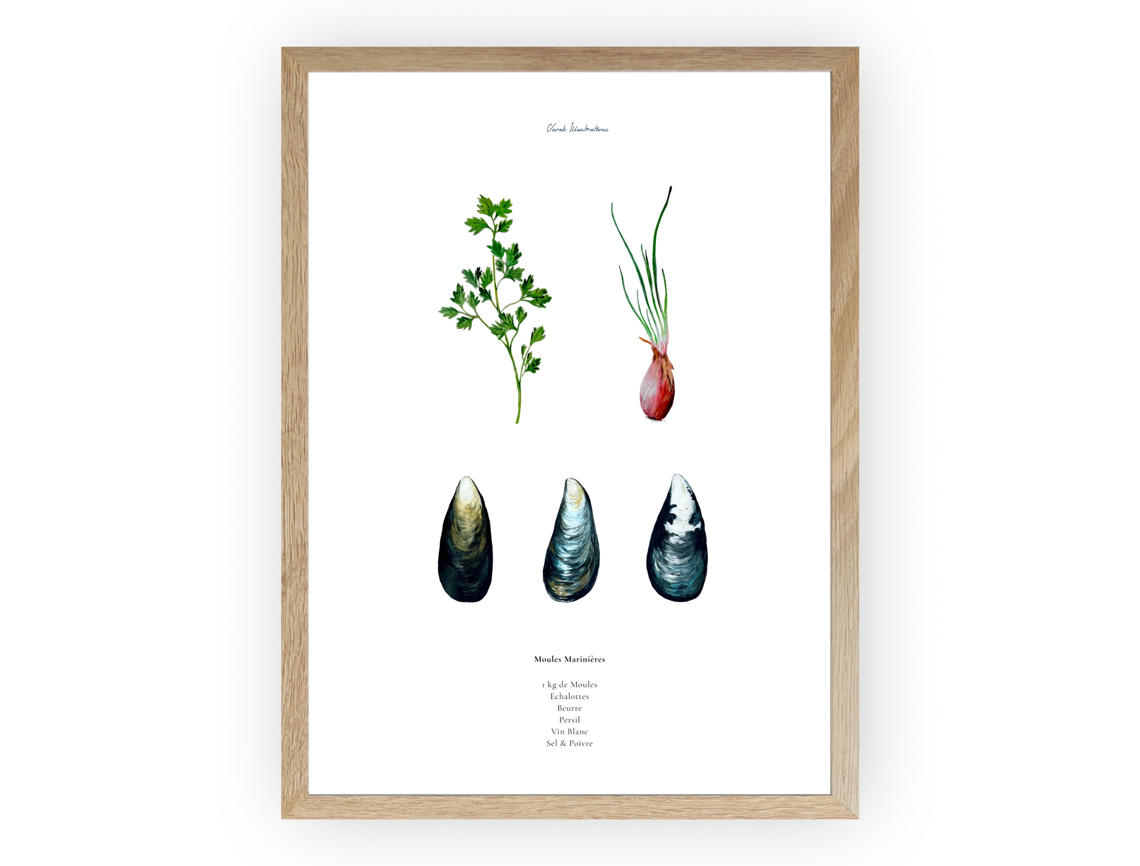 Affiche : La recette des Moules Marinières