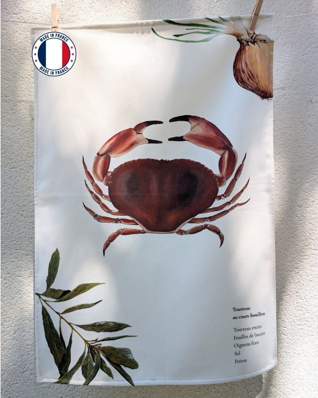 Lot de 3 Torchons 100% coton : Les Recettes de Fruits de Mer