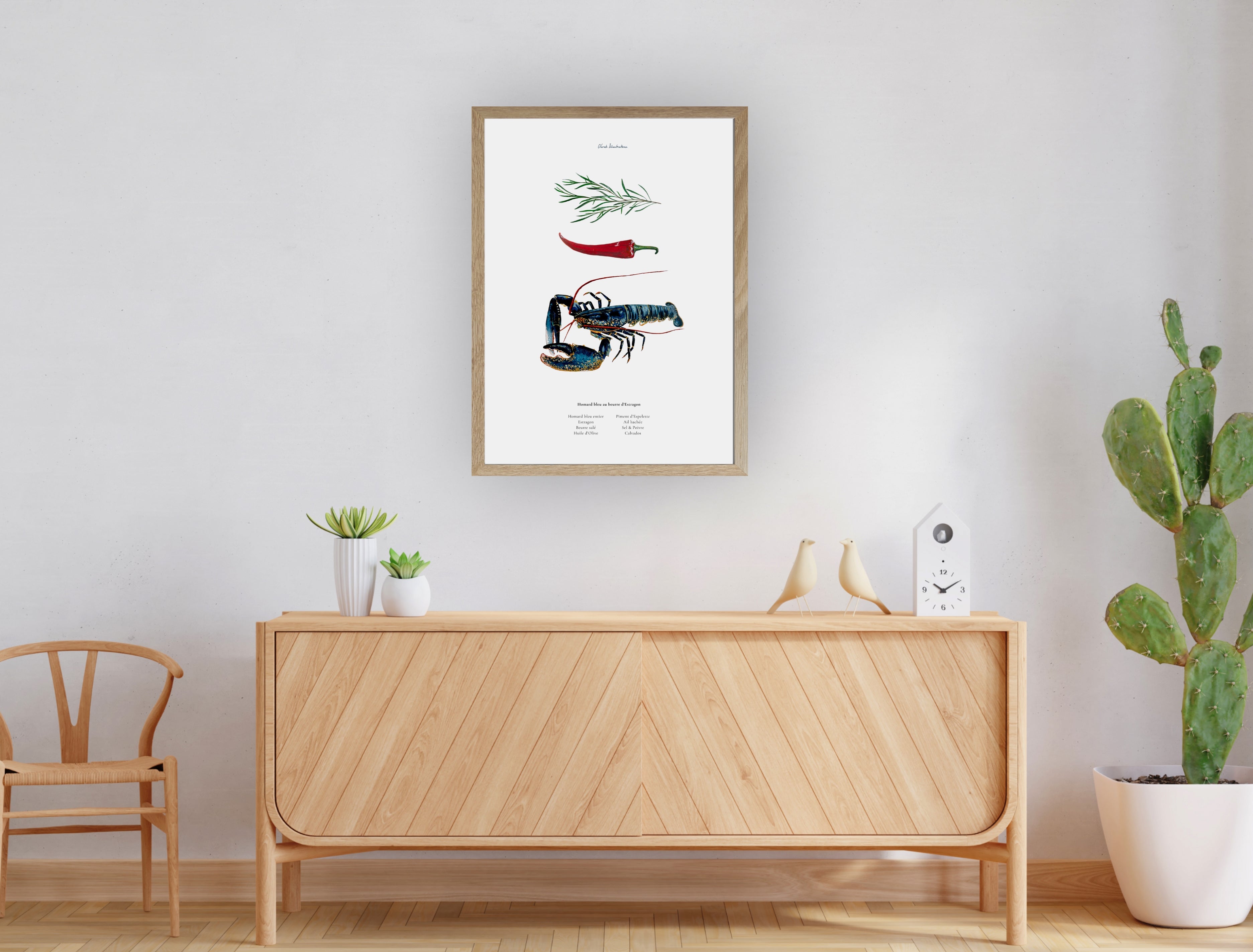 Affiche : La recette du Homard au Beurre d'Estragon