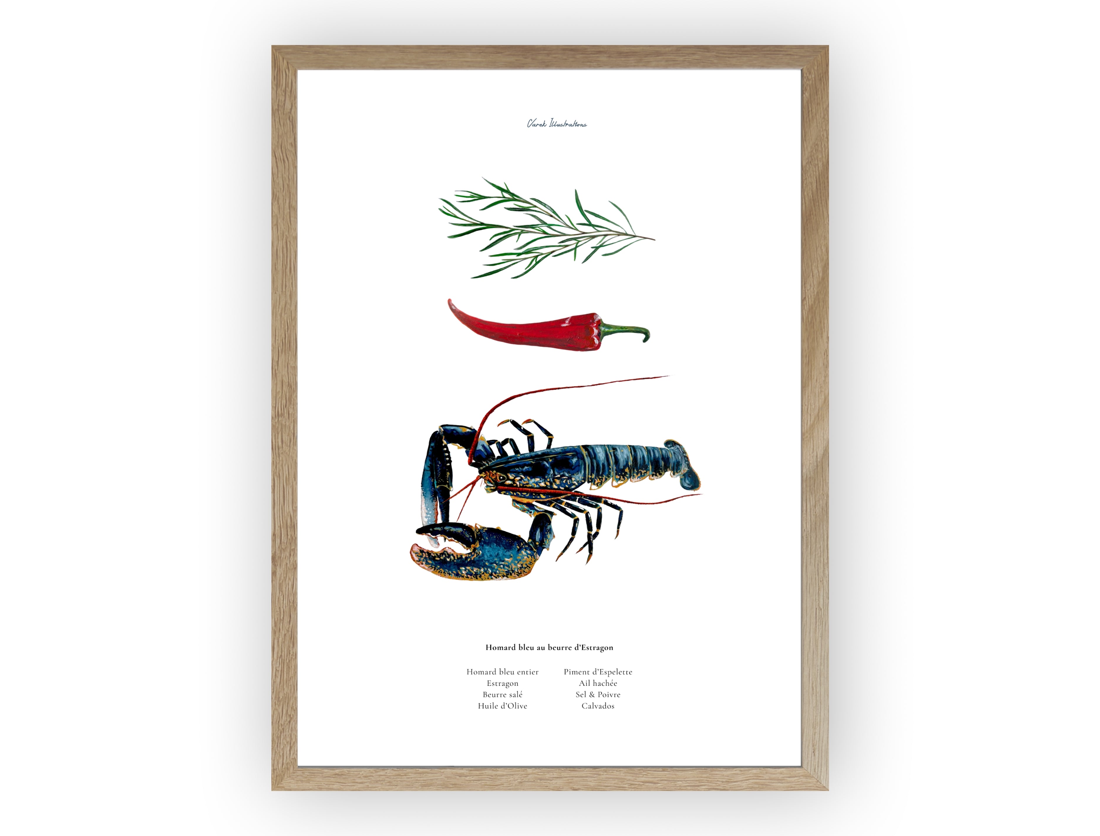 Affiche : La recette du Homard au Beurre d'Estragon
