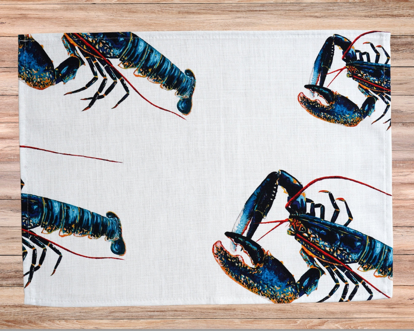 Set de table en coton natté x enduction acrylique : Homard