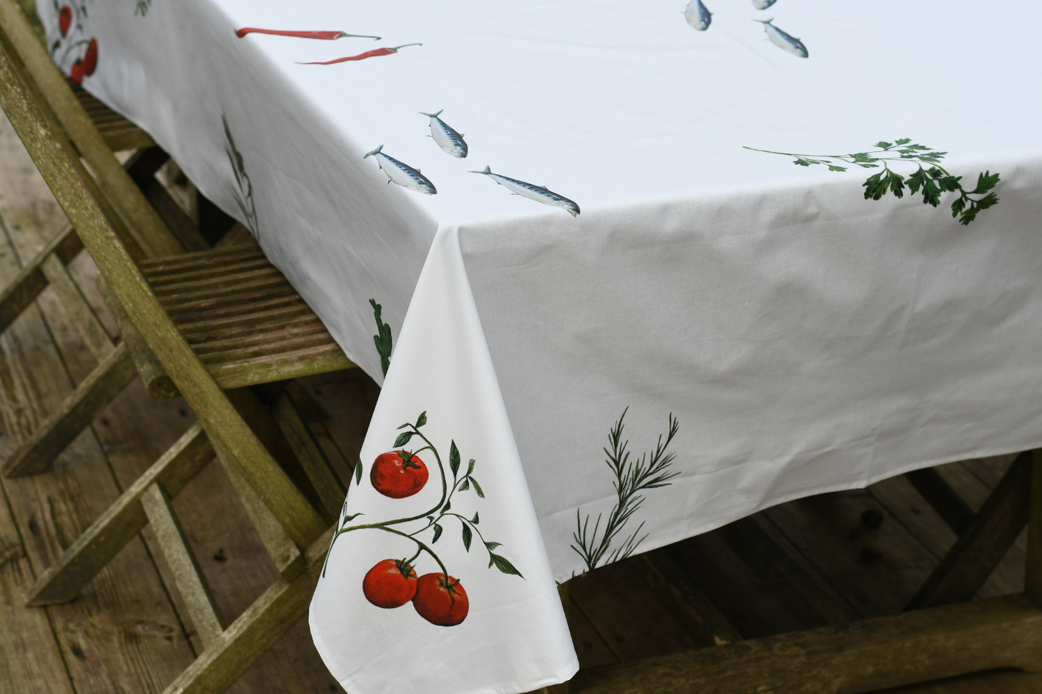 Nappe enduite en coton rectangulaire 250 x 160 cm