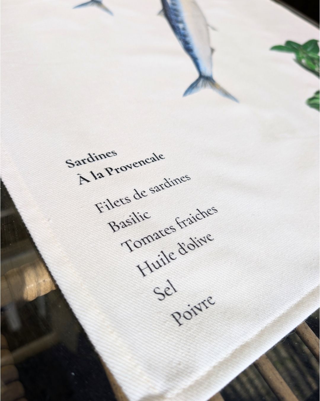 Lot de 3 Torchons 100% coton : Les Recettes de Poissons