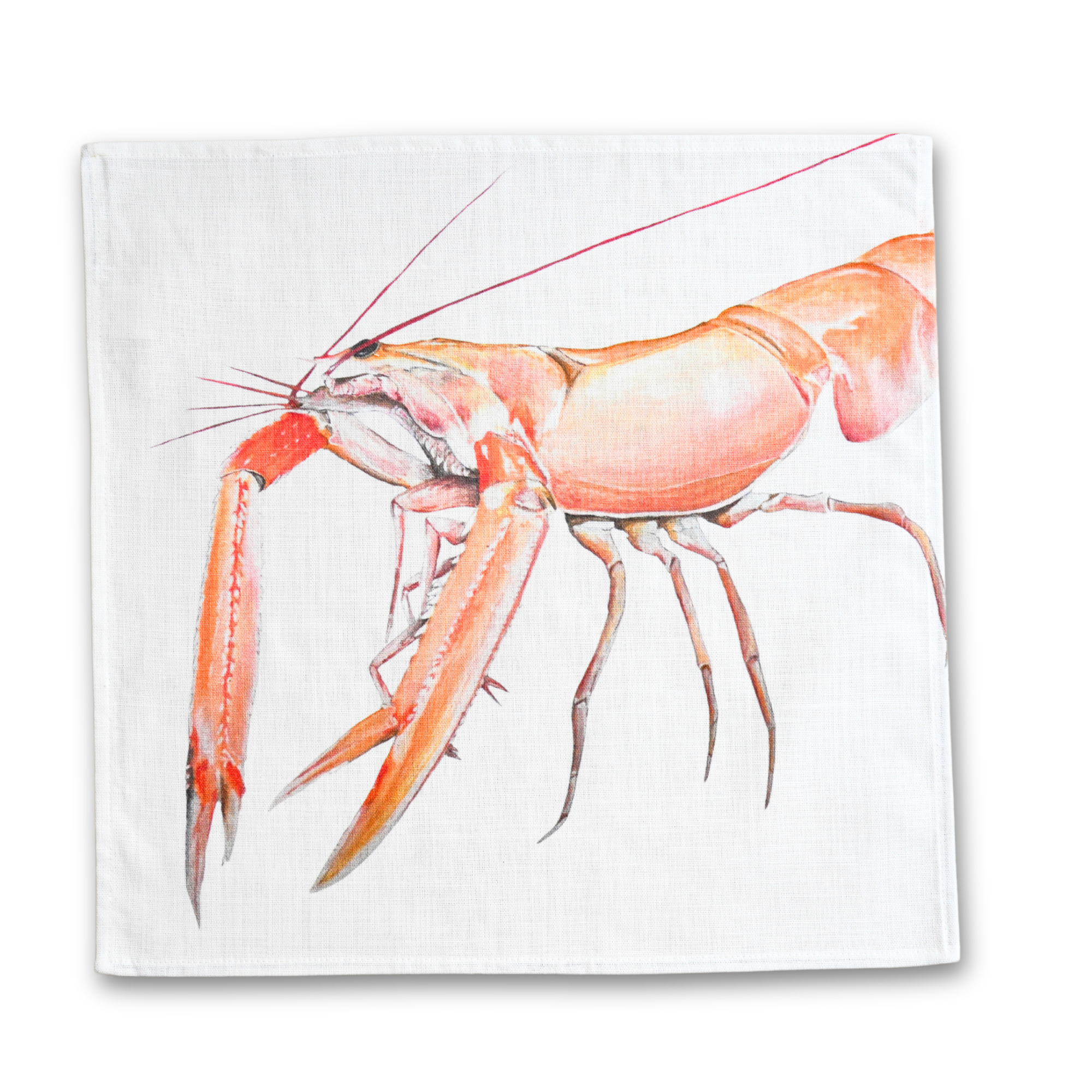 Serviette de table en coton :  Langoustine