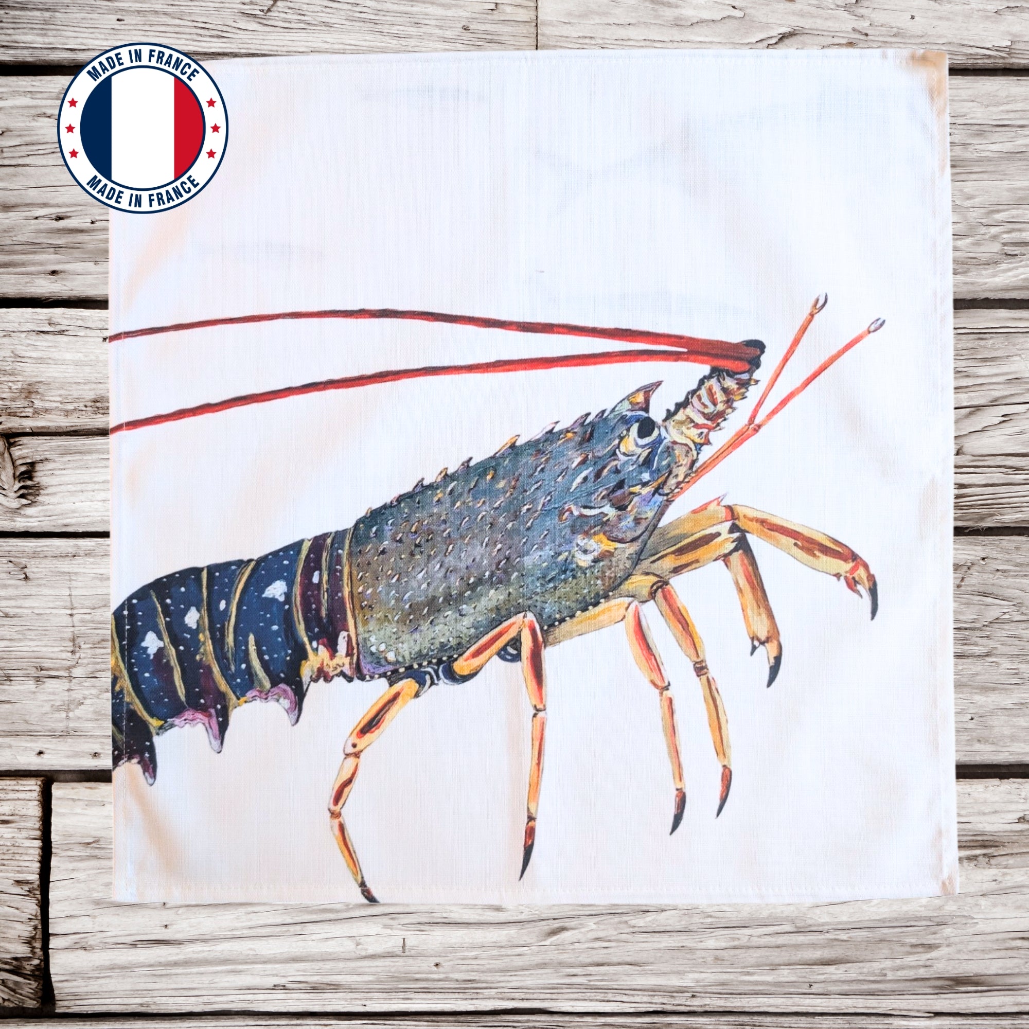 Serviette de table en coton : Langouste