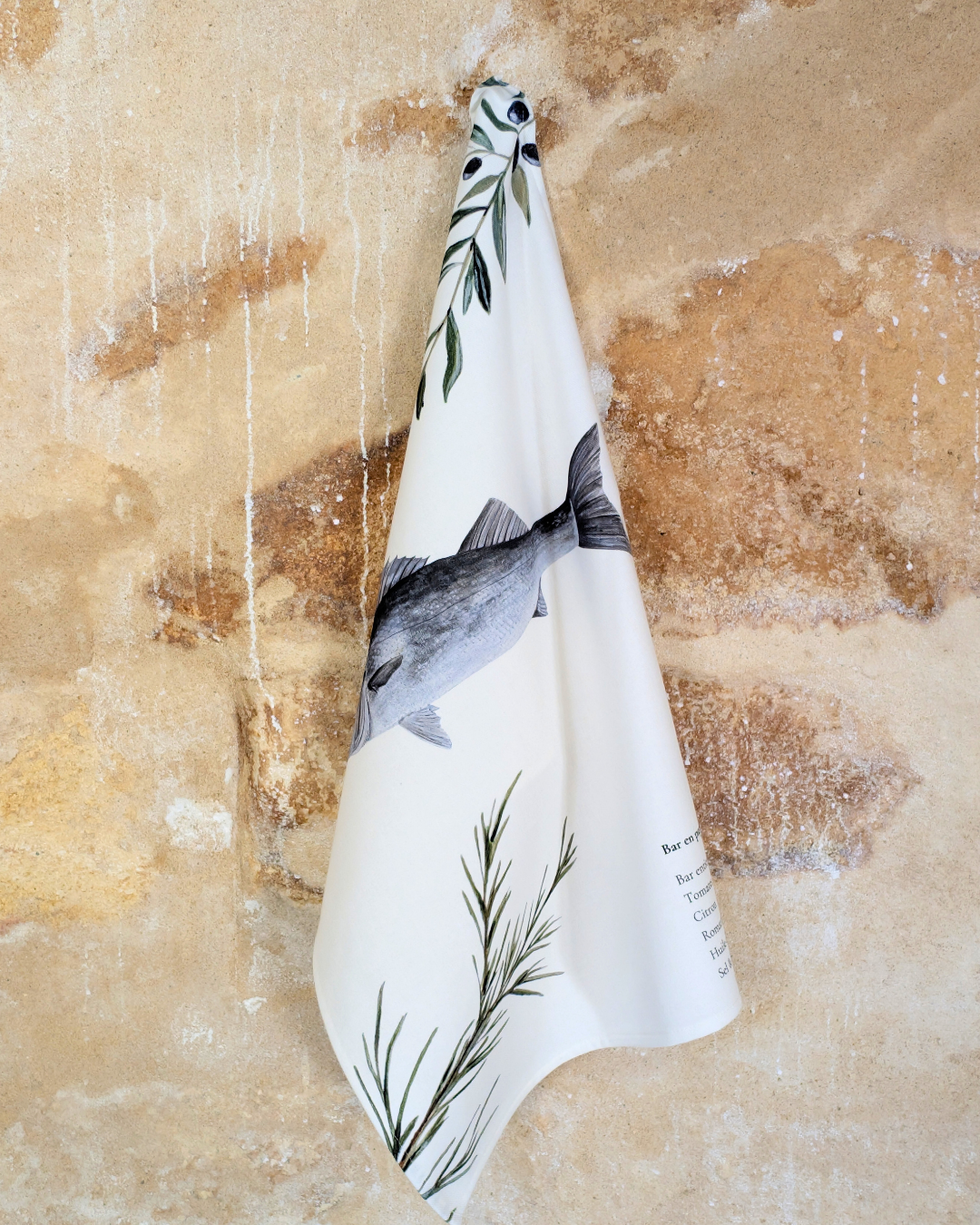 Lot de 3 Torchons 100% coton : Les Recettes de Poissons