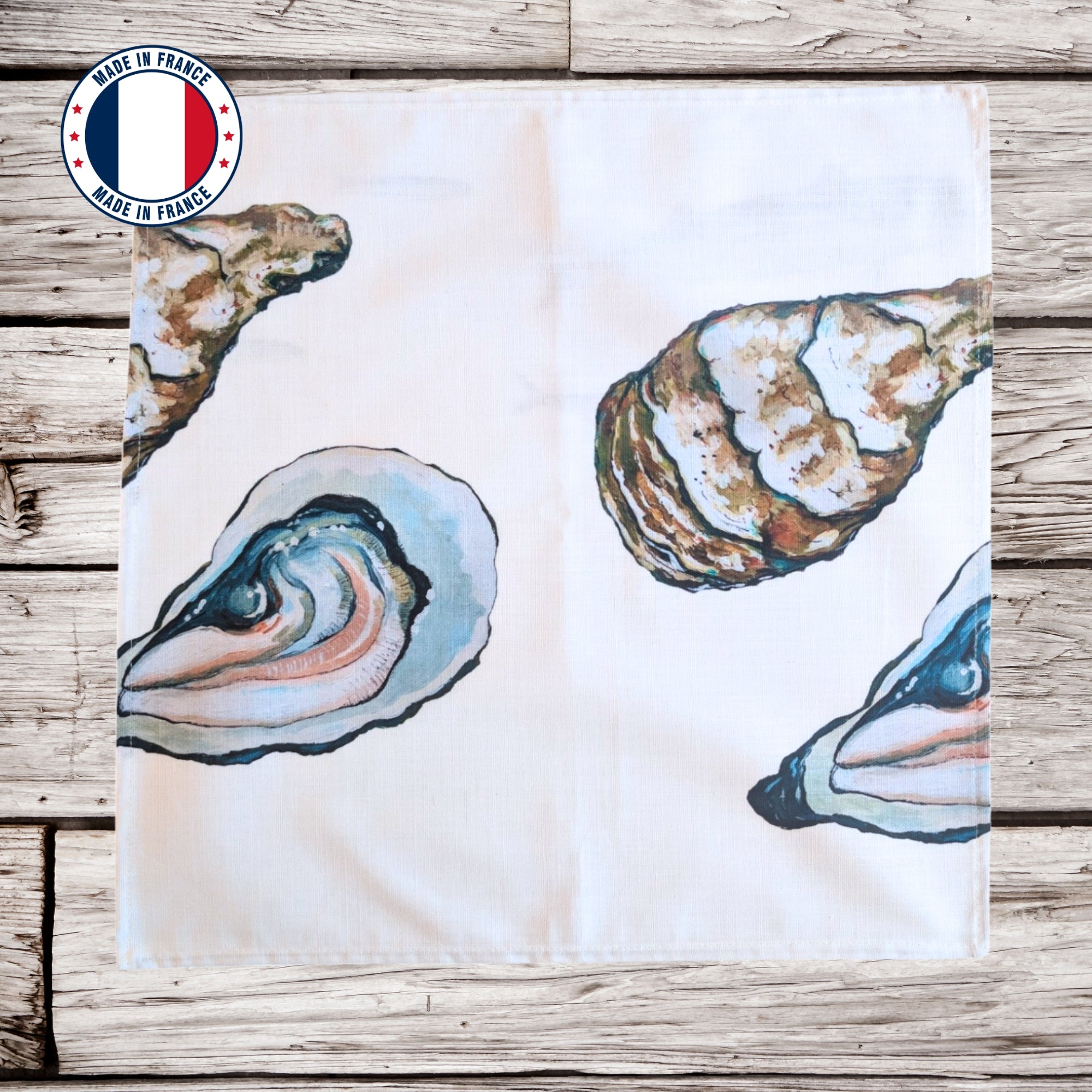 Serviette de table en coton : Huitre