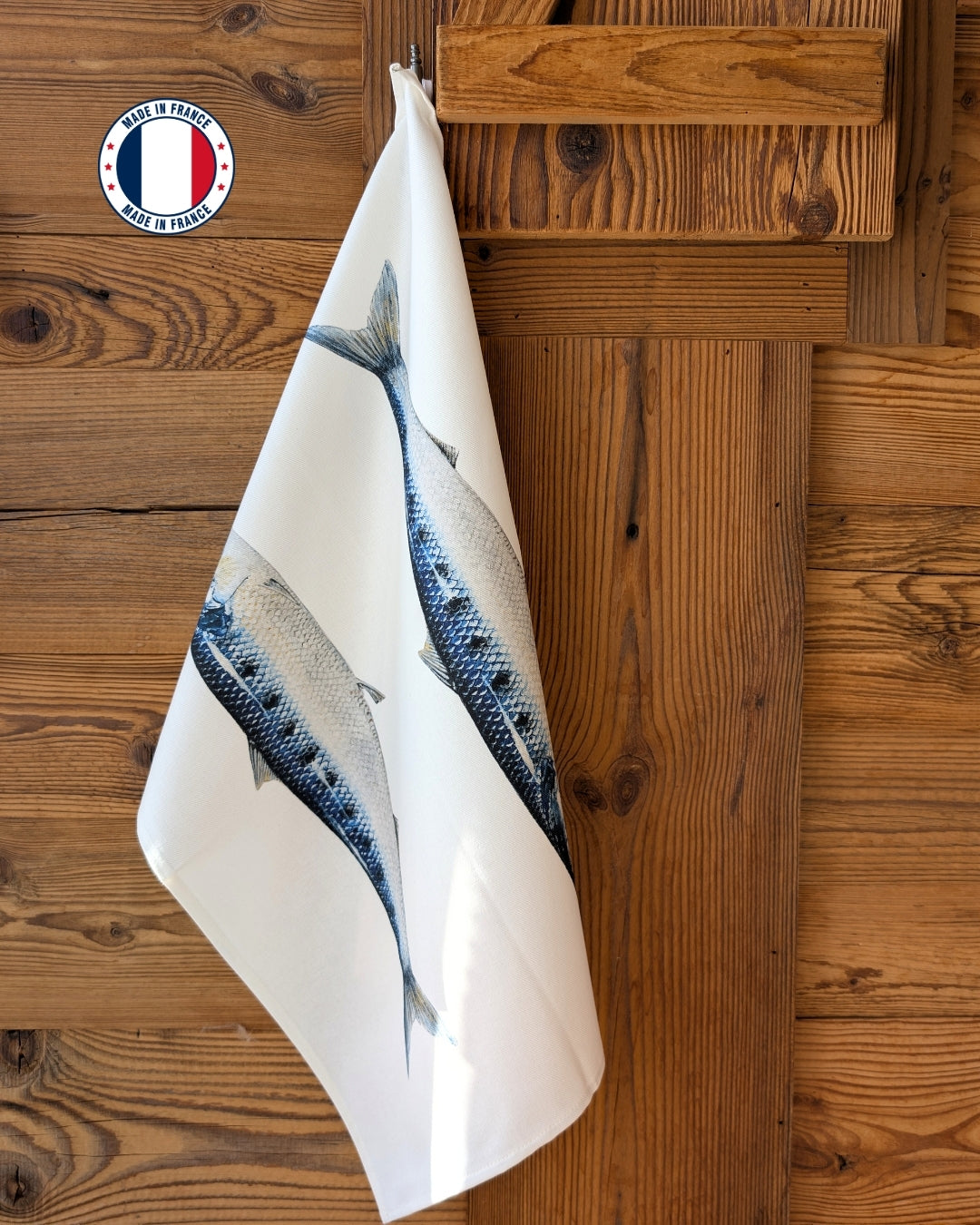 Torchon 100% coton : Les Sardines