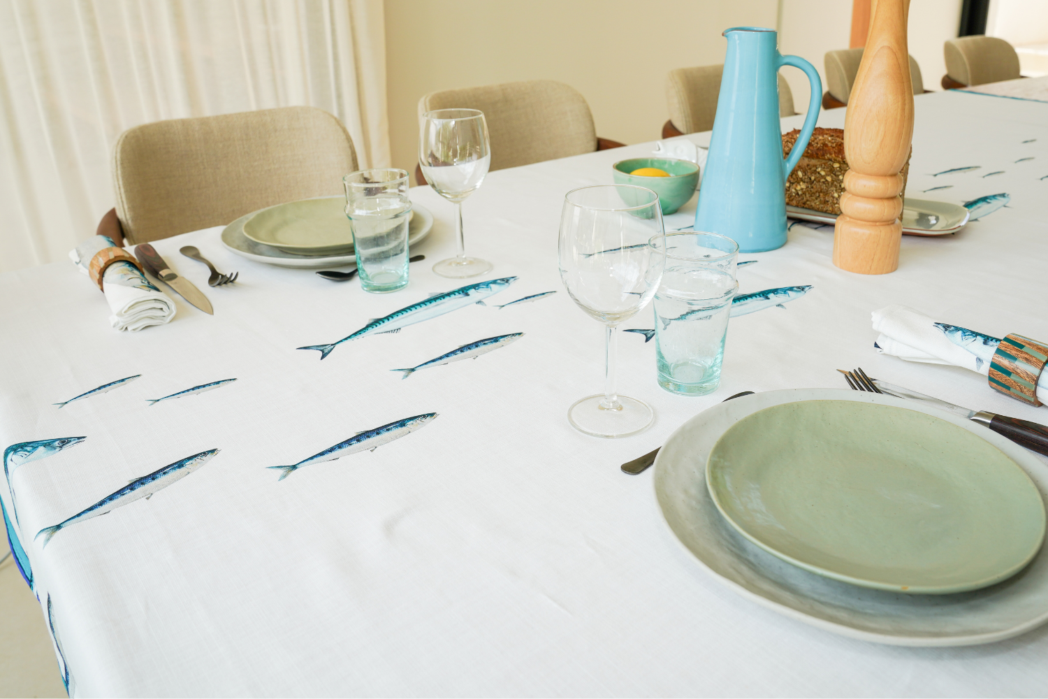 Nappe en coton rectangulaire 250 x 160 cm