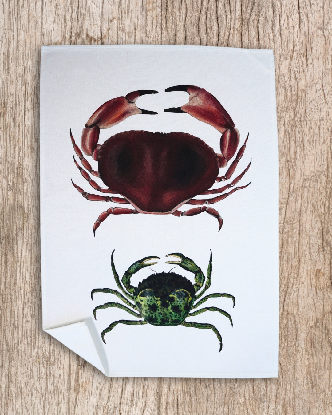 Lot de 3 Torchons 100% coton : Langoustine, Crabes & Crevette
