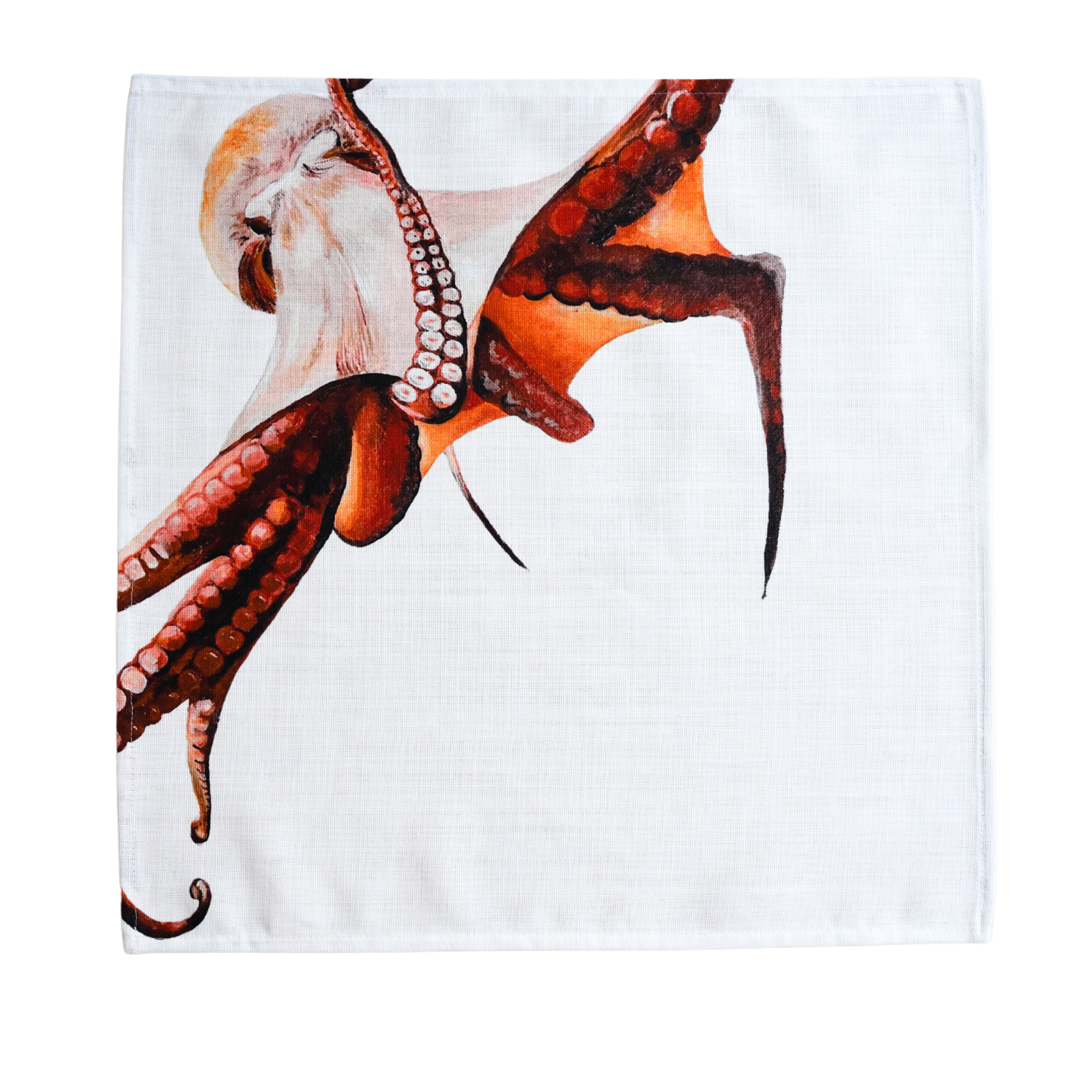 Serviette de table en coton : Poulpe
