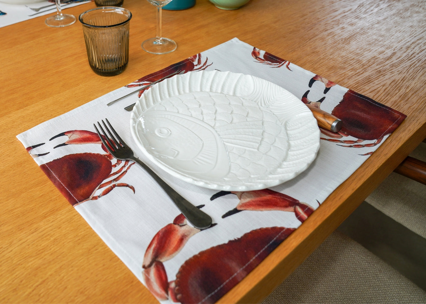 Set de table en coton natté x enduction acrylique : Tourteau