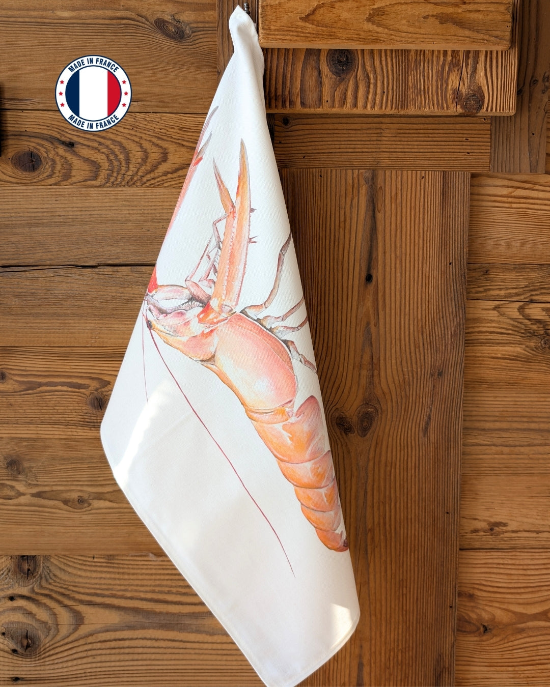 Torchon 100% coton : La Langoustine