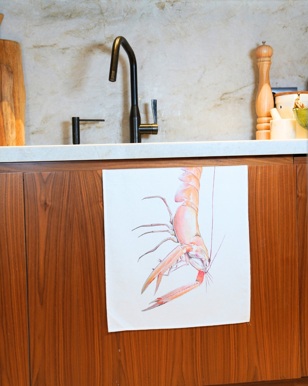 Torchon 100% coton : La Langoustine