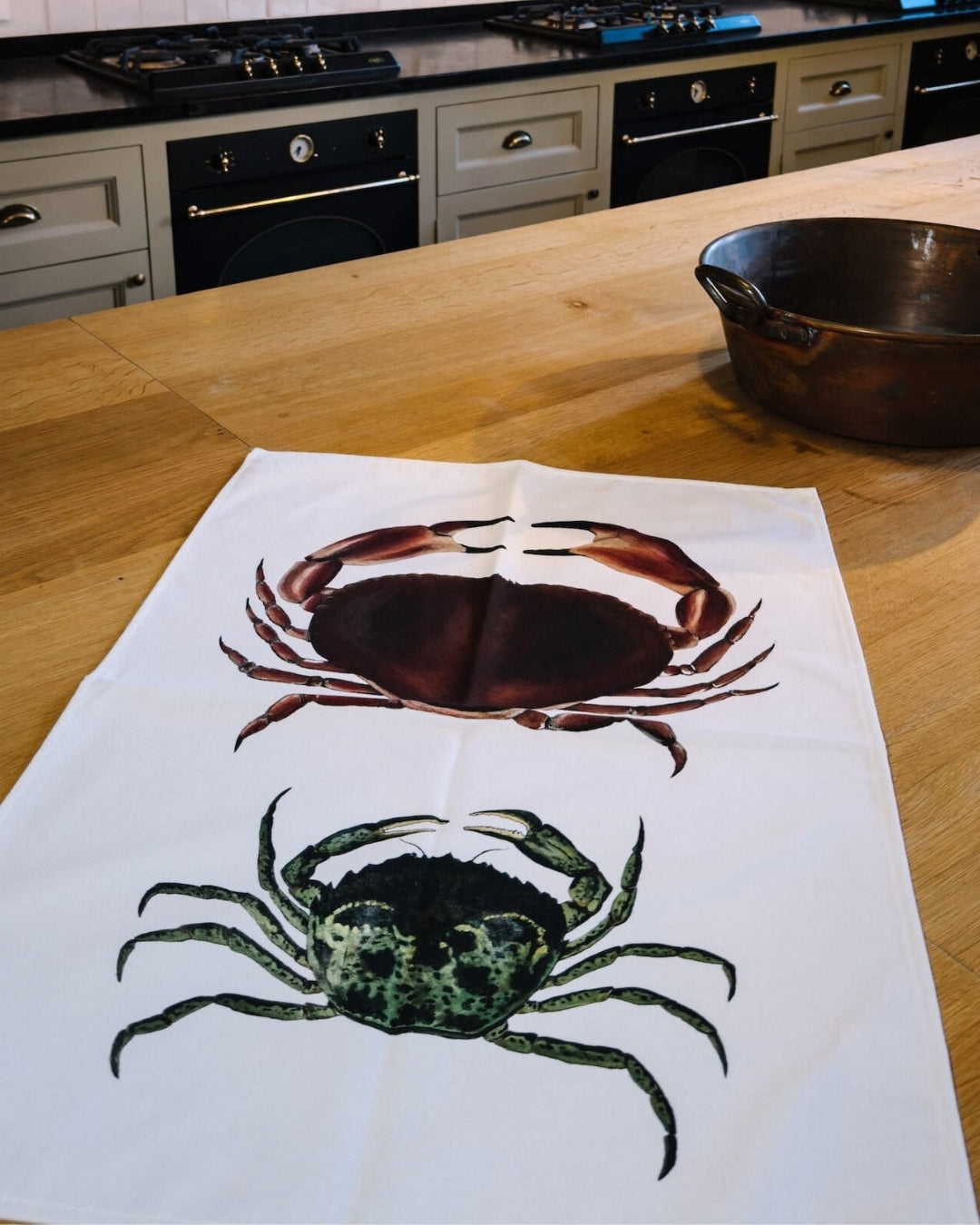 Lot de 3 Torchons 100% coton : Le plateau de fruits de mer