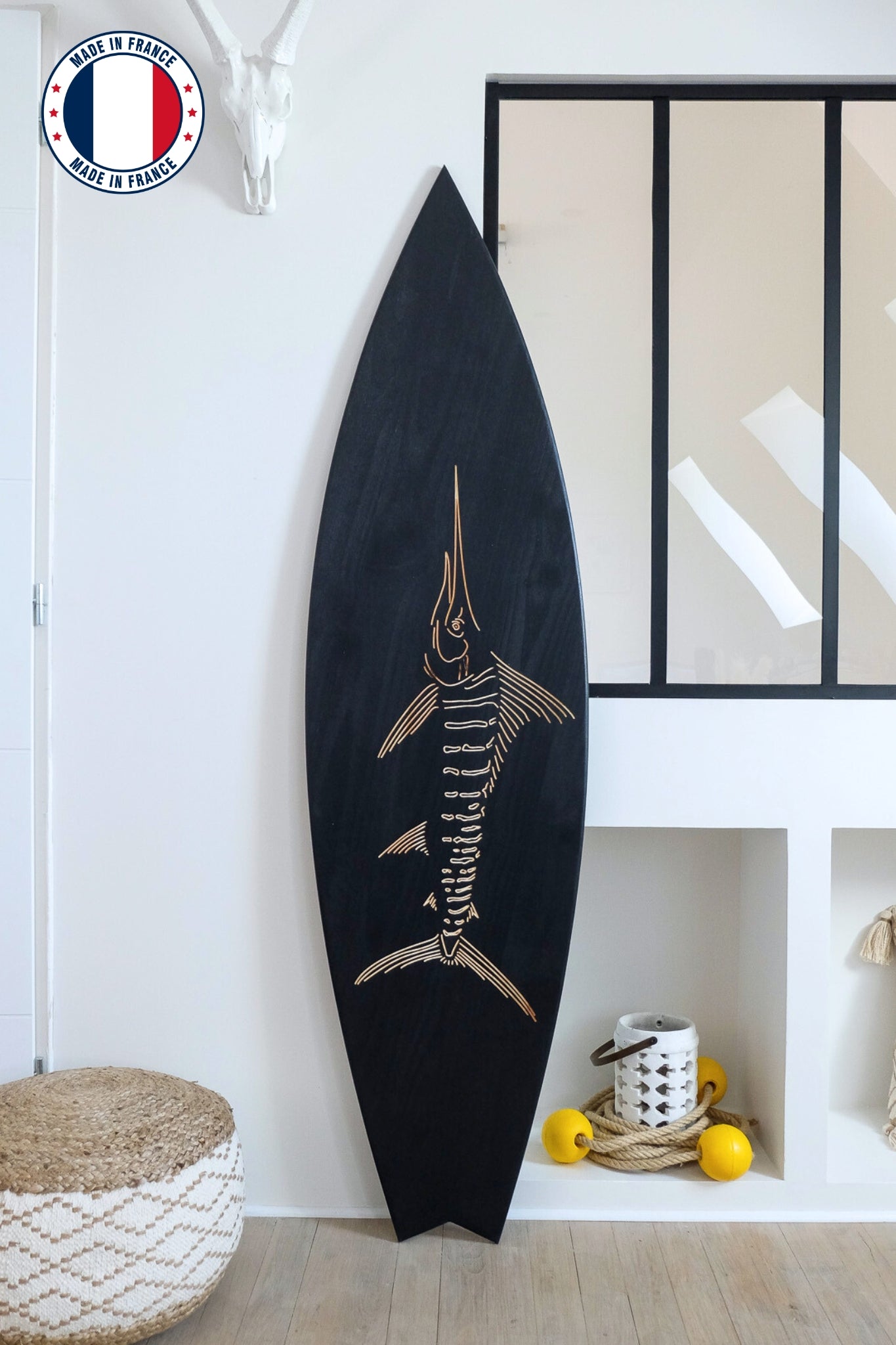 Planche de surf déco en bois : Le Marlin