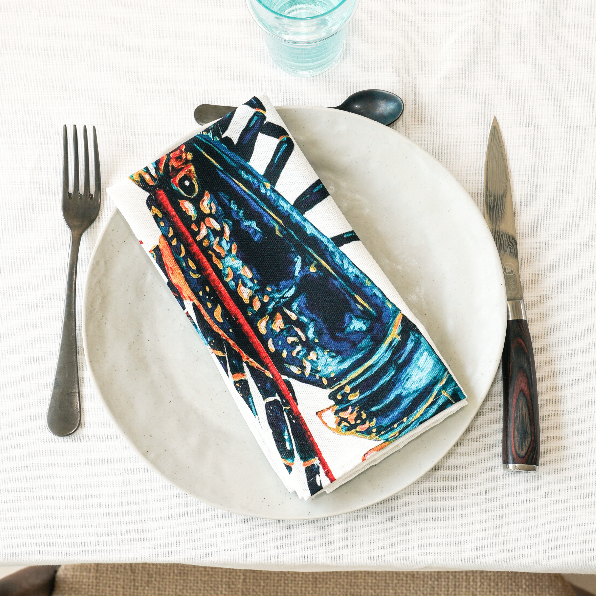 Serviette de table en coton : Homard