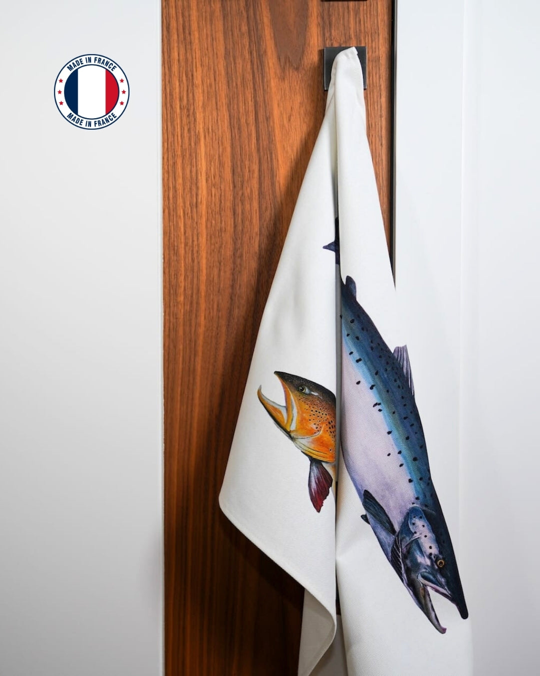 Torchon 100% coton : Les Salmonidés