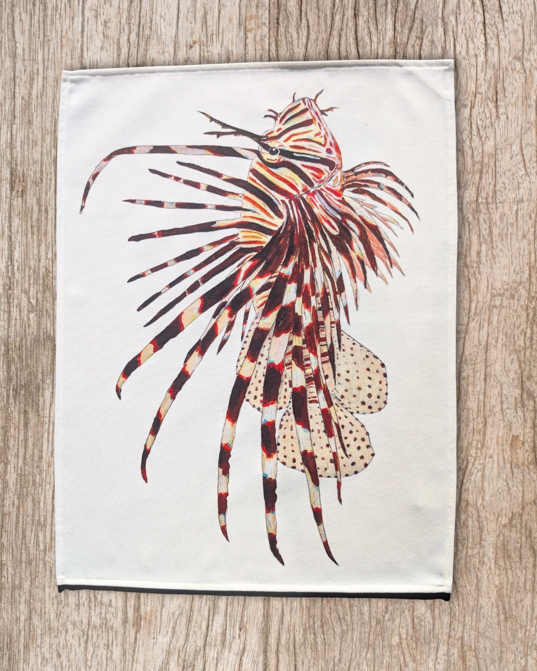 Torchon 100% coton : Le Poisson Lion