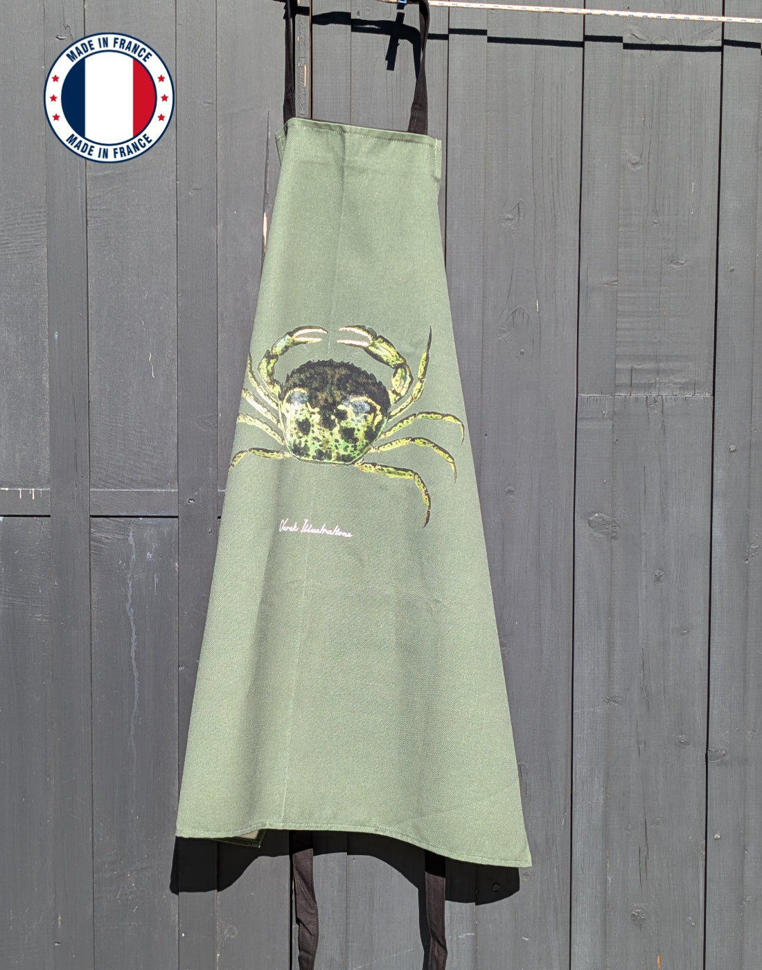 Fern Green Apron 100% cotton: The Green Crab