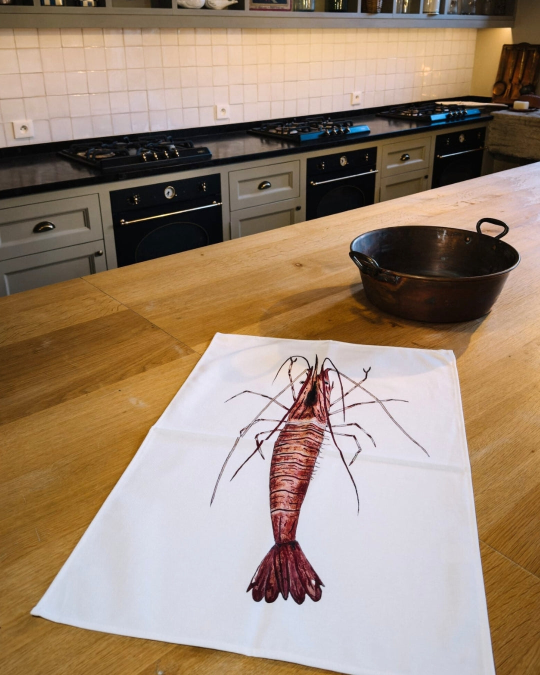 Lot de 3 Torchons 100% coton : Le plateau de fruits de mer