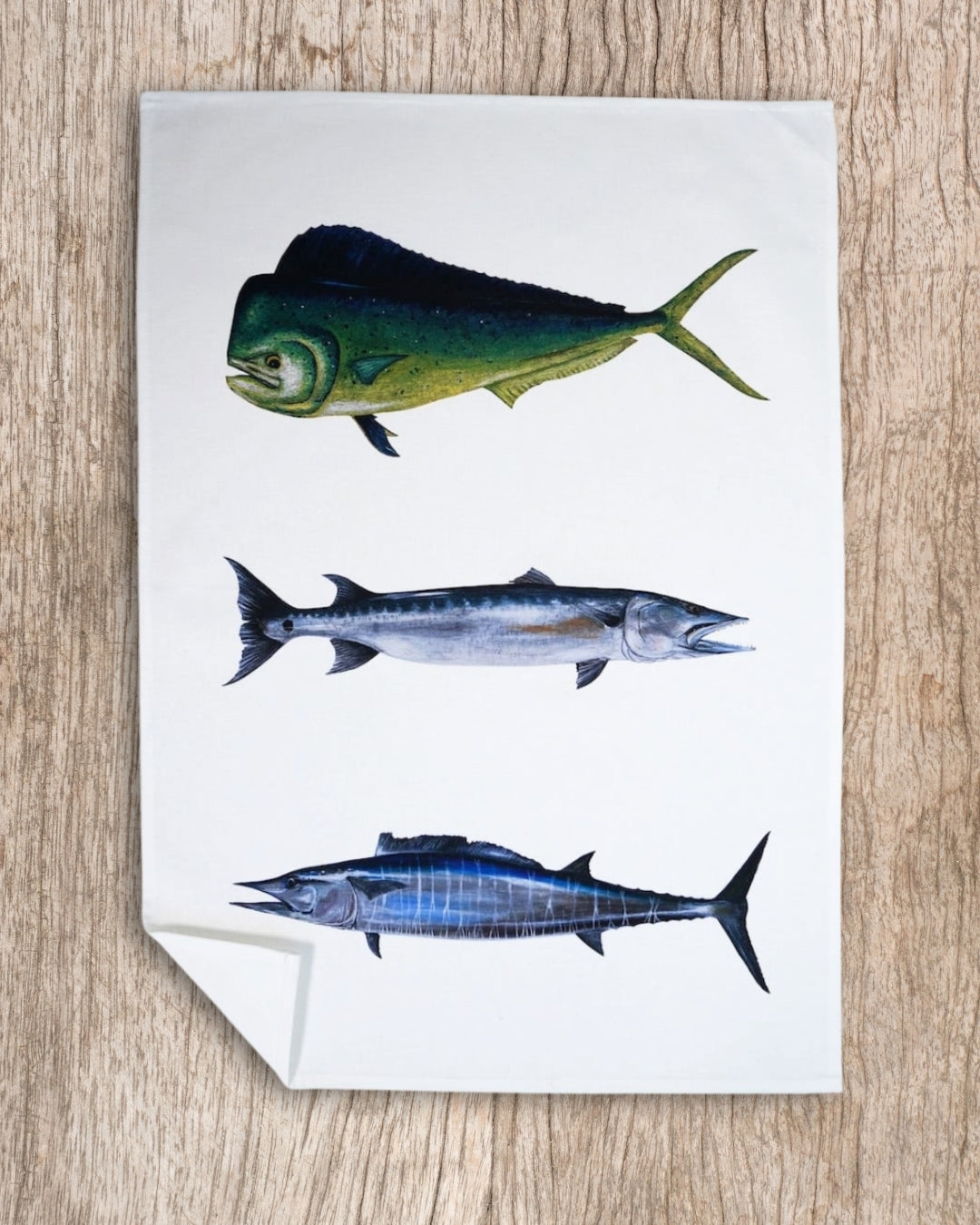 Torchon 100% coton : Les Poissons Exotiques