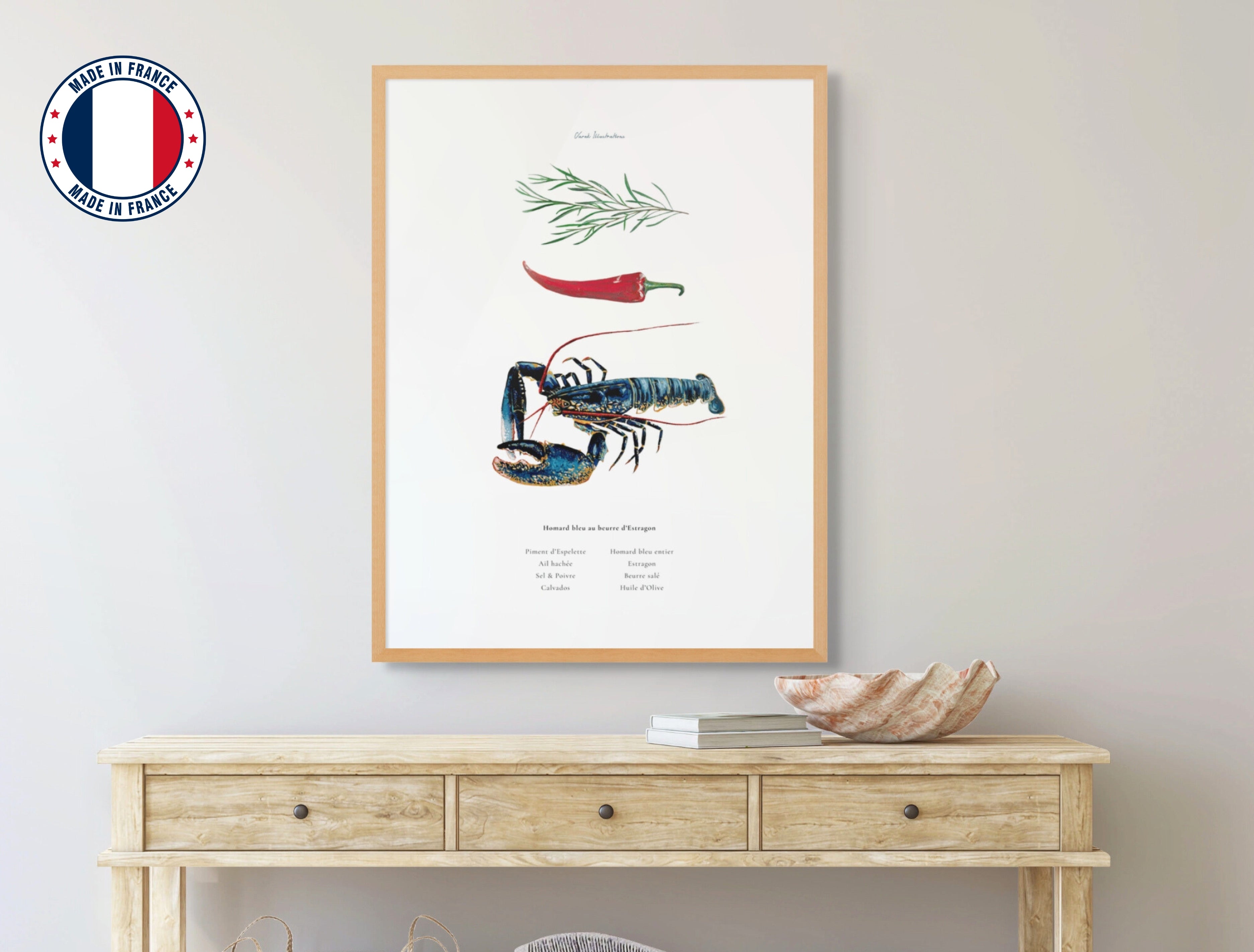 Affiche : La recette du Homard au Beurre d'Estragon