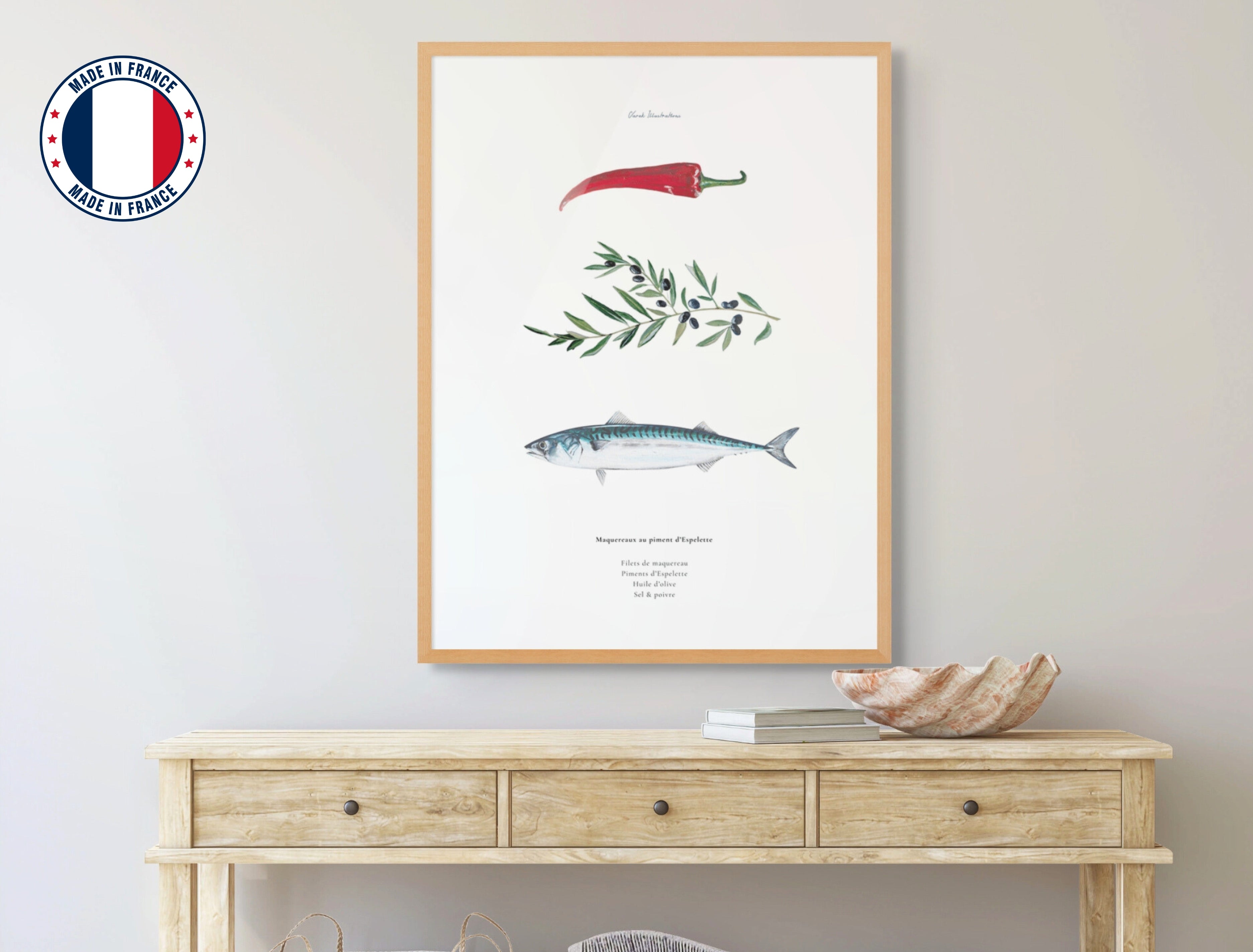 Affiche : La recette du Maquereau au Piment d'Espelette