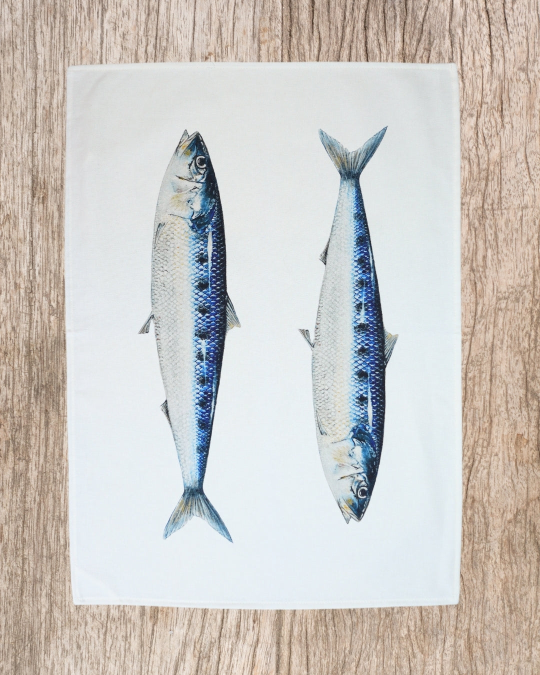 Lot de 3 Torchons 100% coton : Bar & Maquereau, Thon Rouge & Sardines