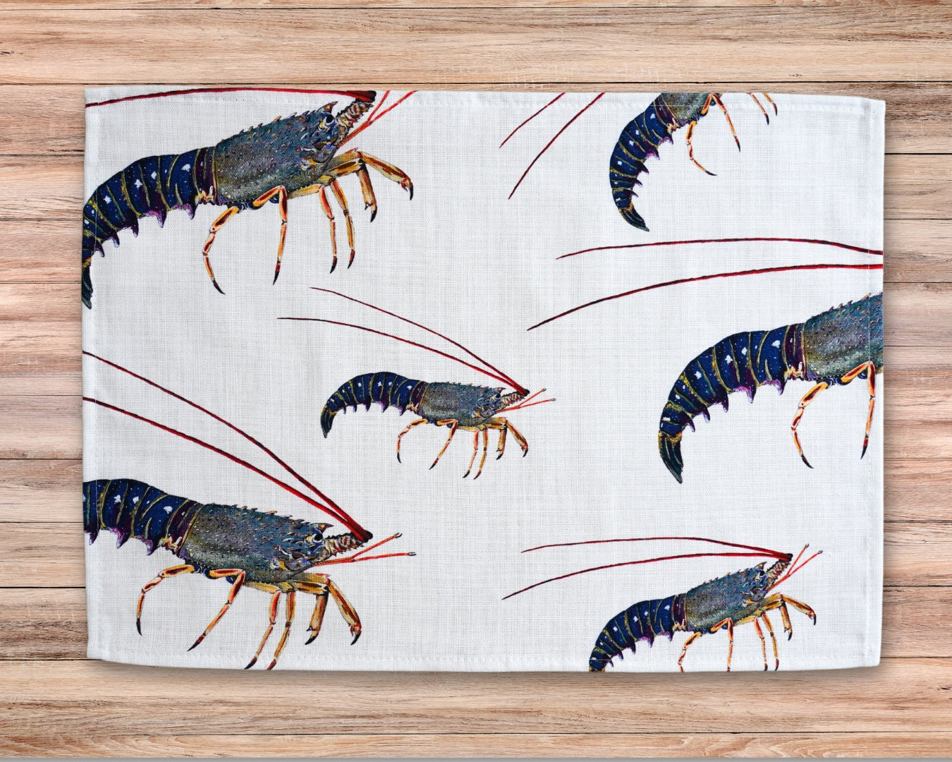 Set de table en coton natté x enduction acrylique : Langouste