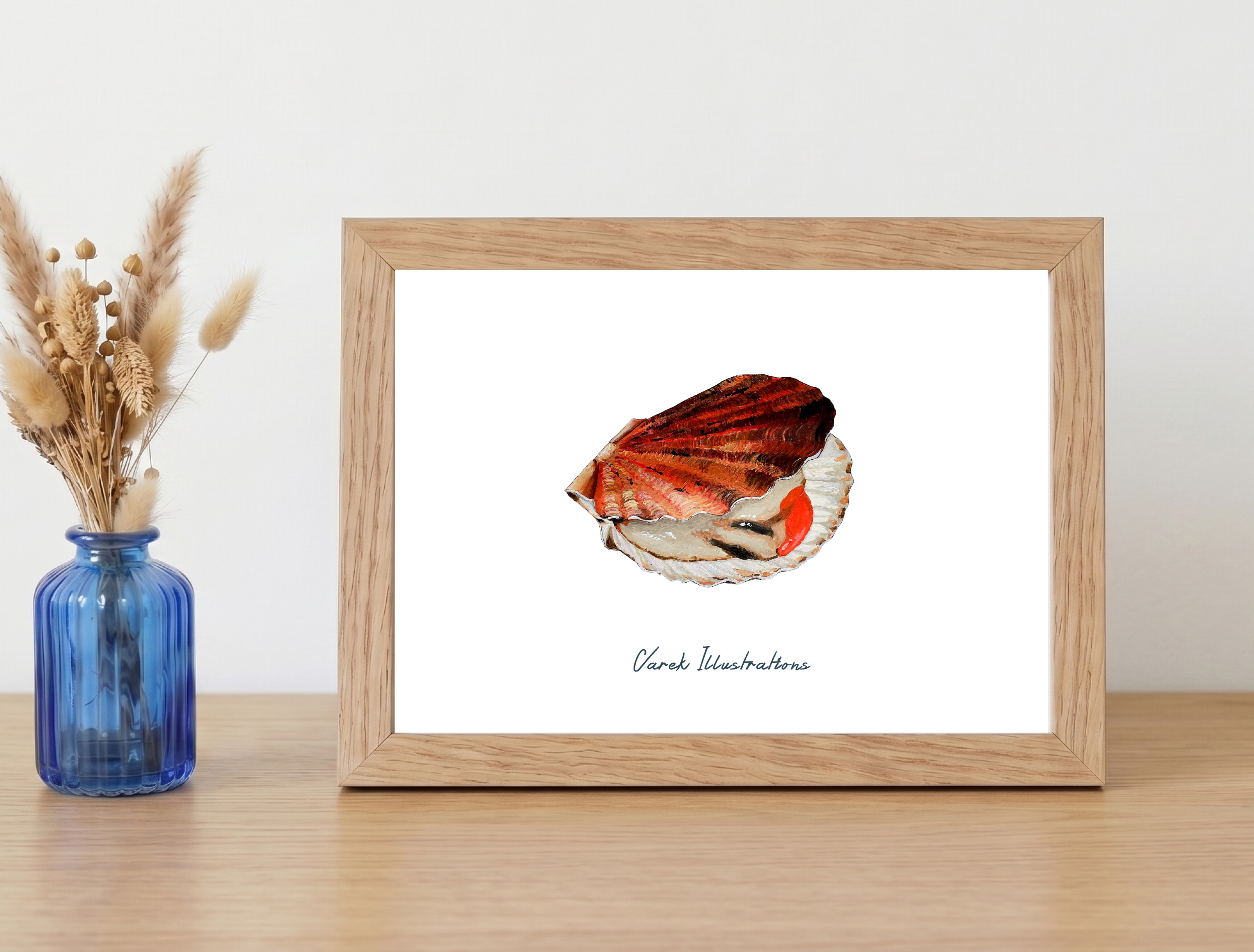 Affiche La Coquille Saint Jacques : Petit format encadré (A10)