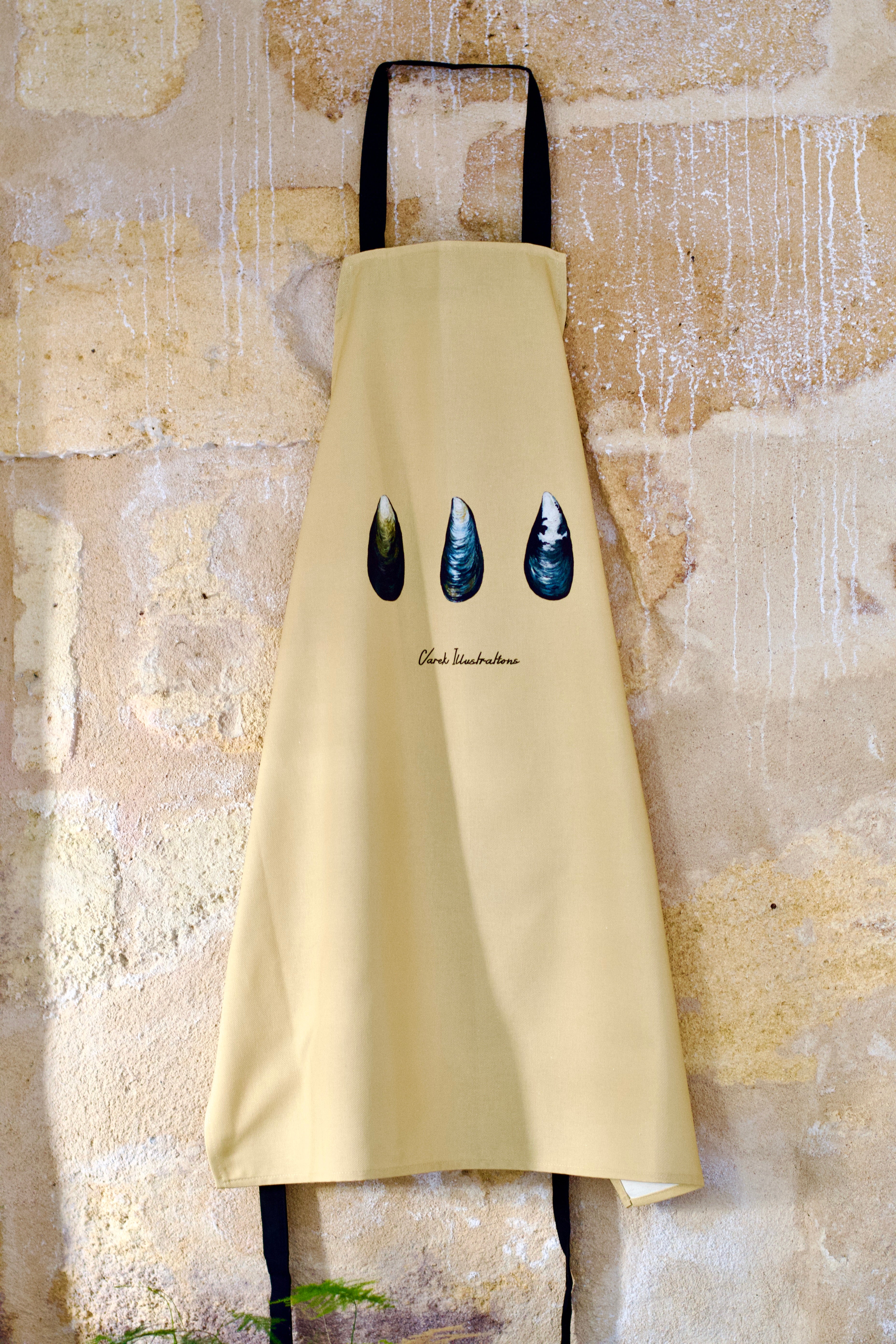 Tablier Curry 100% coton : Les Moules