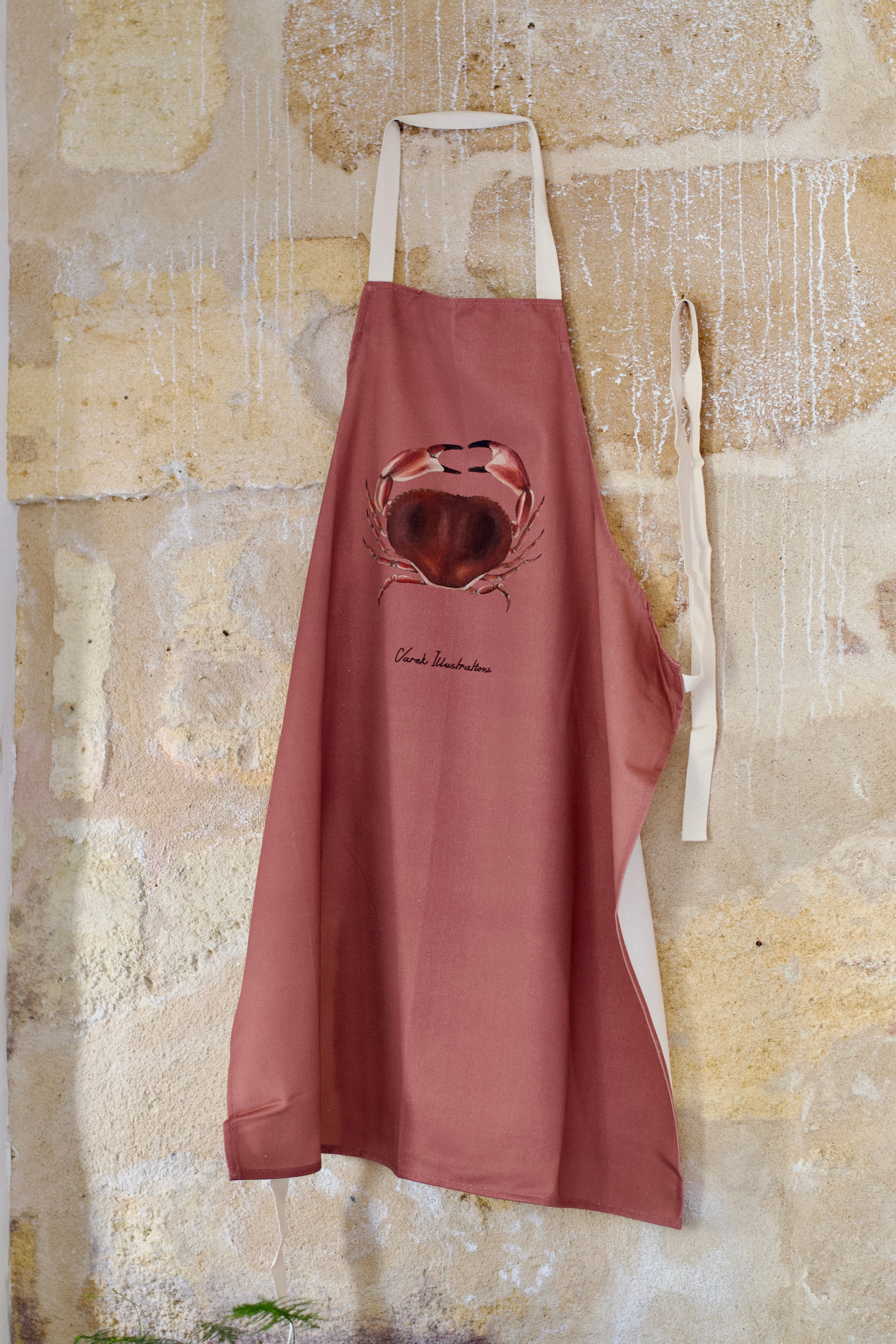 Tablier Rouge brique 100% coton : Le Tourteau